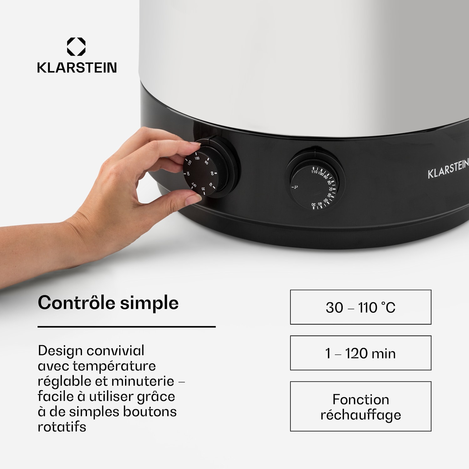 KonfiStar 50 weckautomaat drankendispenser 50L 2500 Watt 110°C 120 min. rvs 