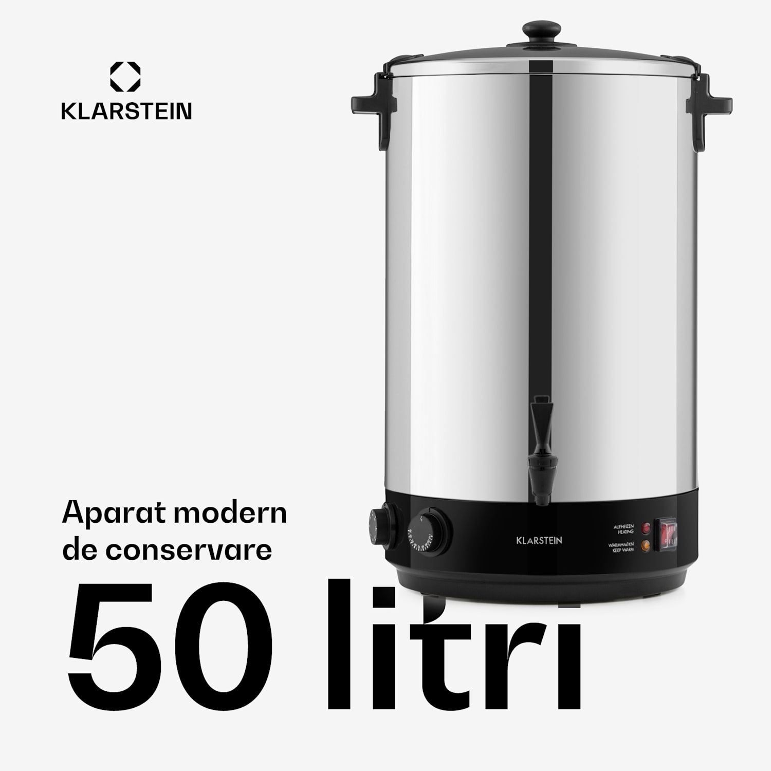 KonfiStar 50, Fierbator și aparat de conservare, distribuitor de băuturi fierbinți, 50 l, 110 ° C, 120 min, oțel inoxidabil 50 L | Mecanic