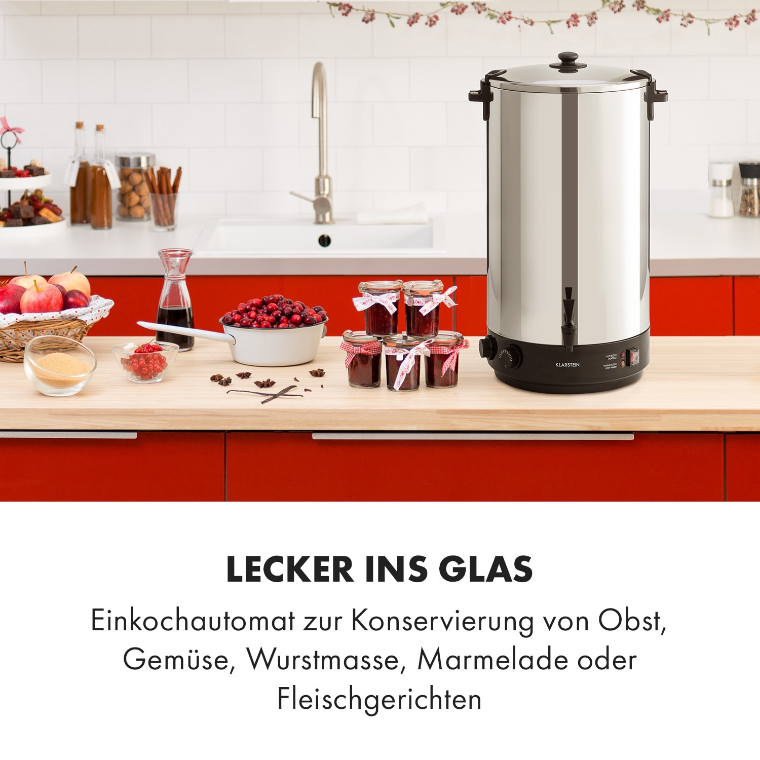 KonfiStar 60 Einkochautomat Getränkespender 2500W 60L 110°C 120min 60 L | Mechaniker