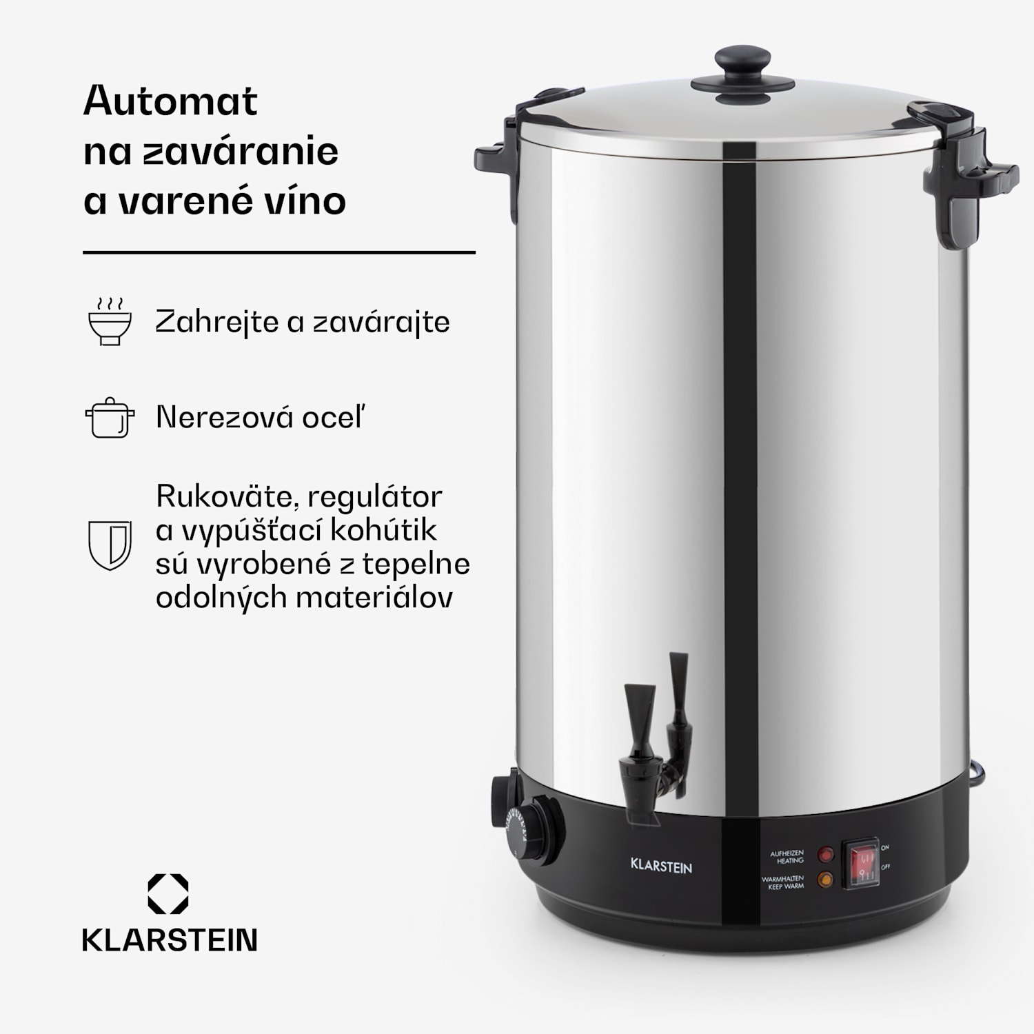 KonfiStar 60, zavárací hrniec, dávkovač nápojov, 60 l, 2500 W, 110 °C, 120 min, nehrdzavejúca oceľ 60 L | Mechanik