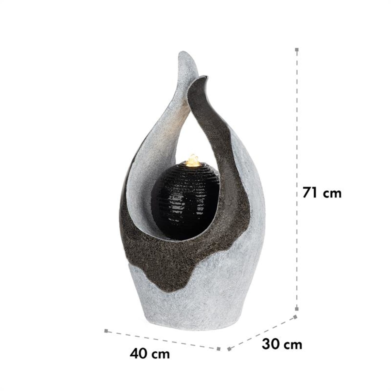 Noblino, fontanna ogrodowa, 7 W, oświetlenie LED, polyresin 