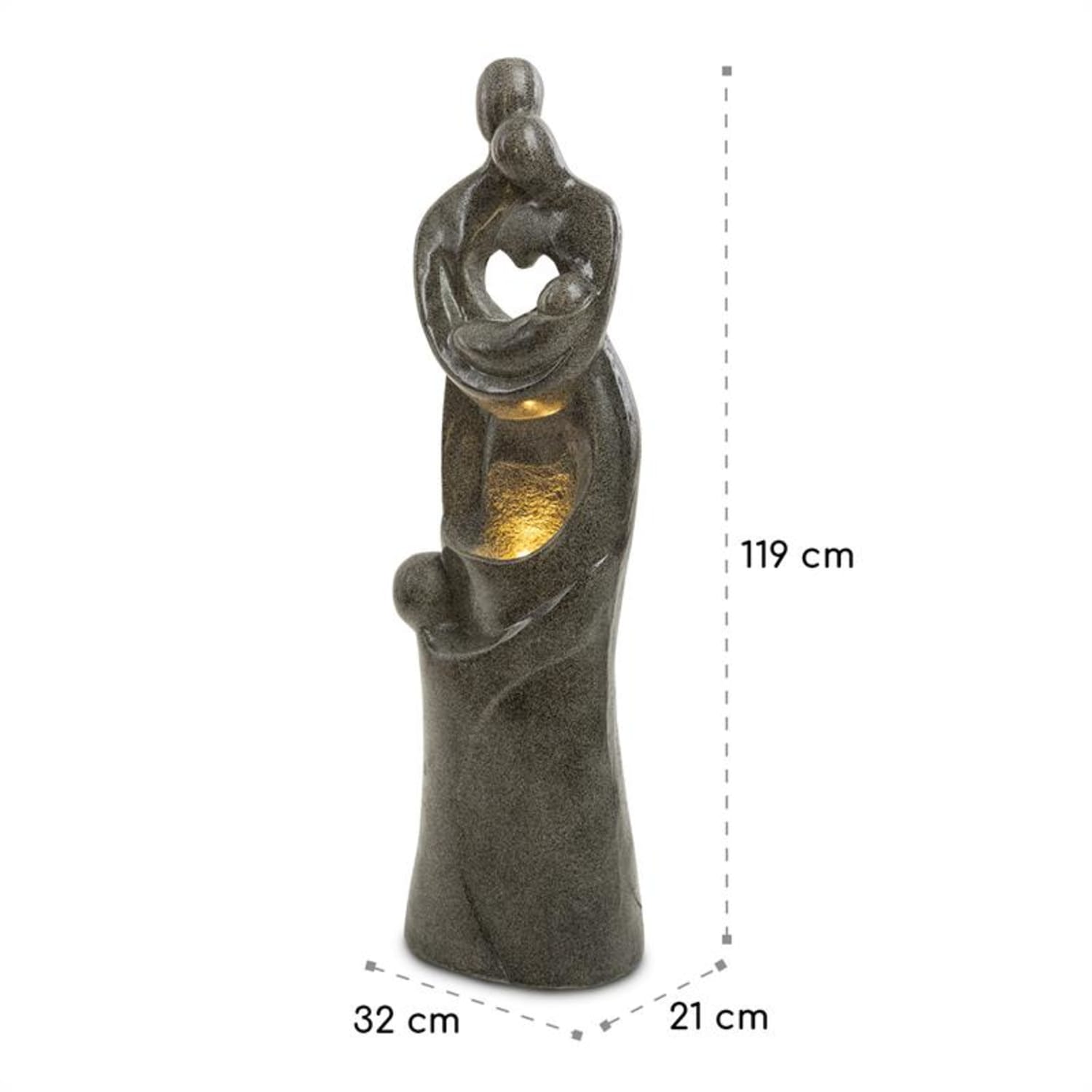 Sagrada Familia, fontanna ogrodowa, 7 W, LED oświetlenie, poliresin 