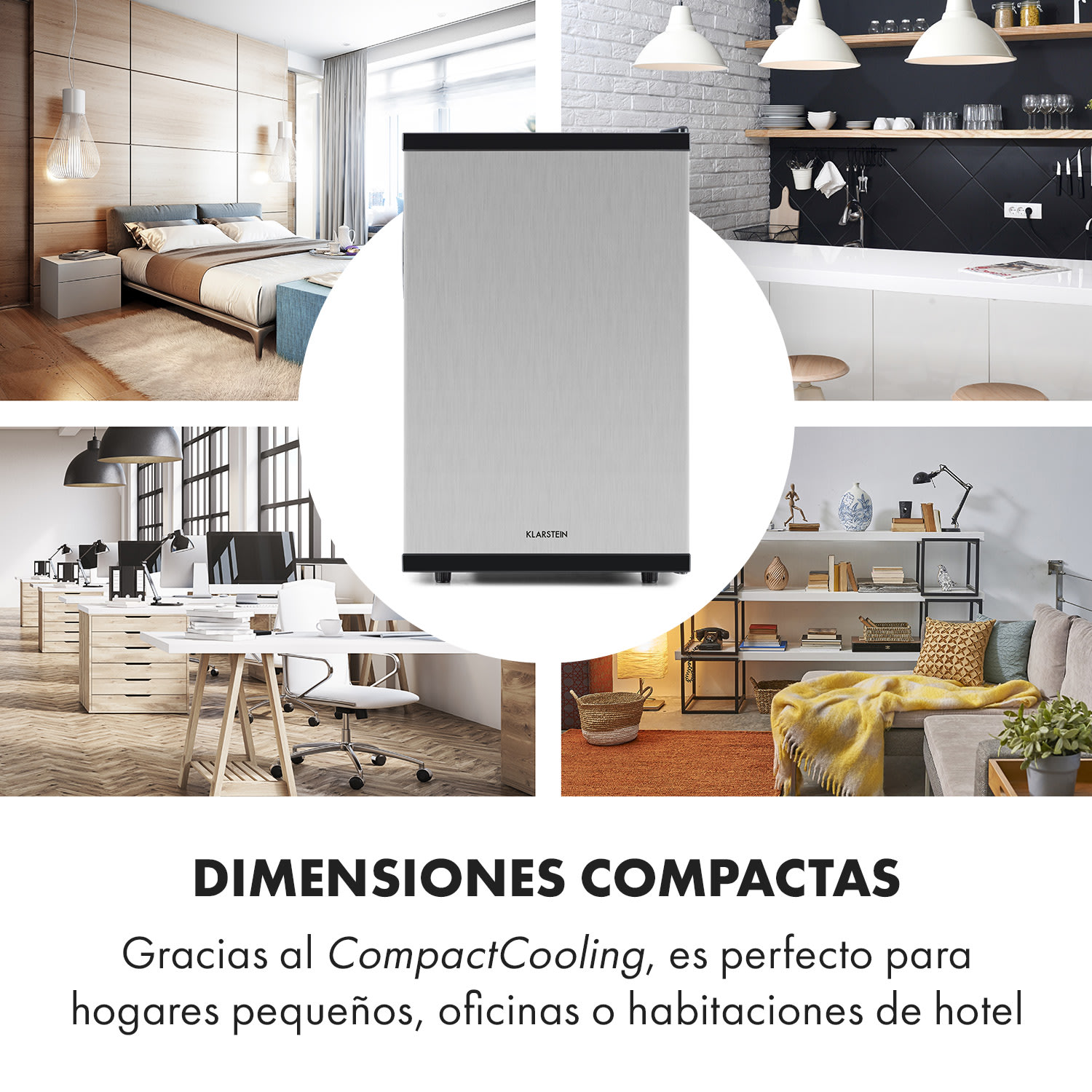 Beerbauch minibar 65 l termoeléctrico A+ bajo ruido Plata Plata