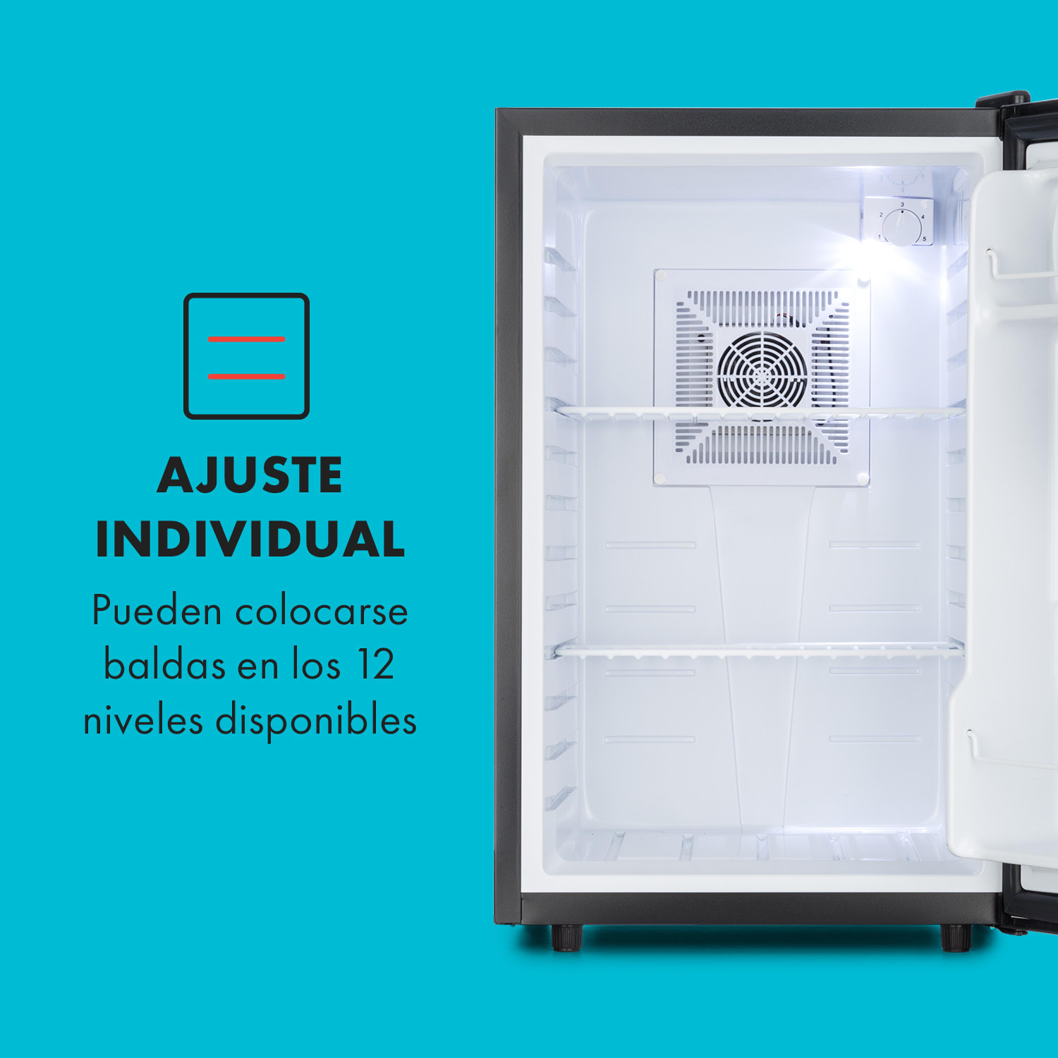 Beerbauch minibar 65 l termoeléctrico A+ bajo ruido Plata Plata