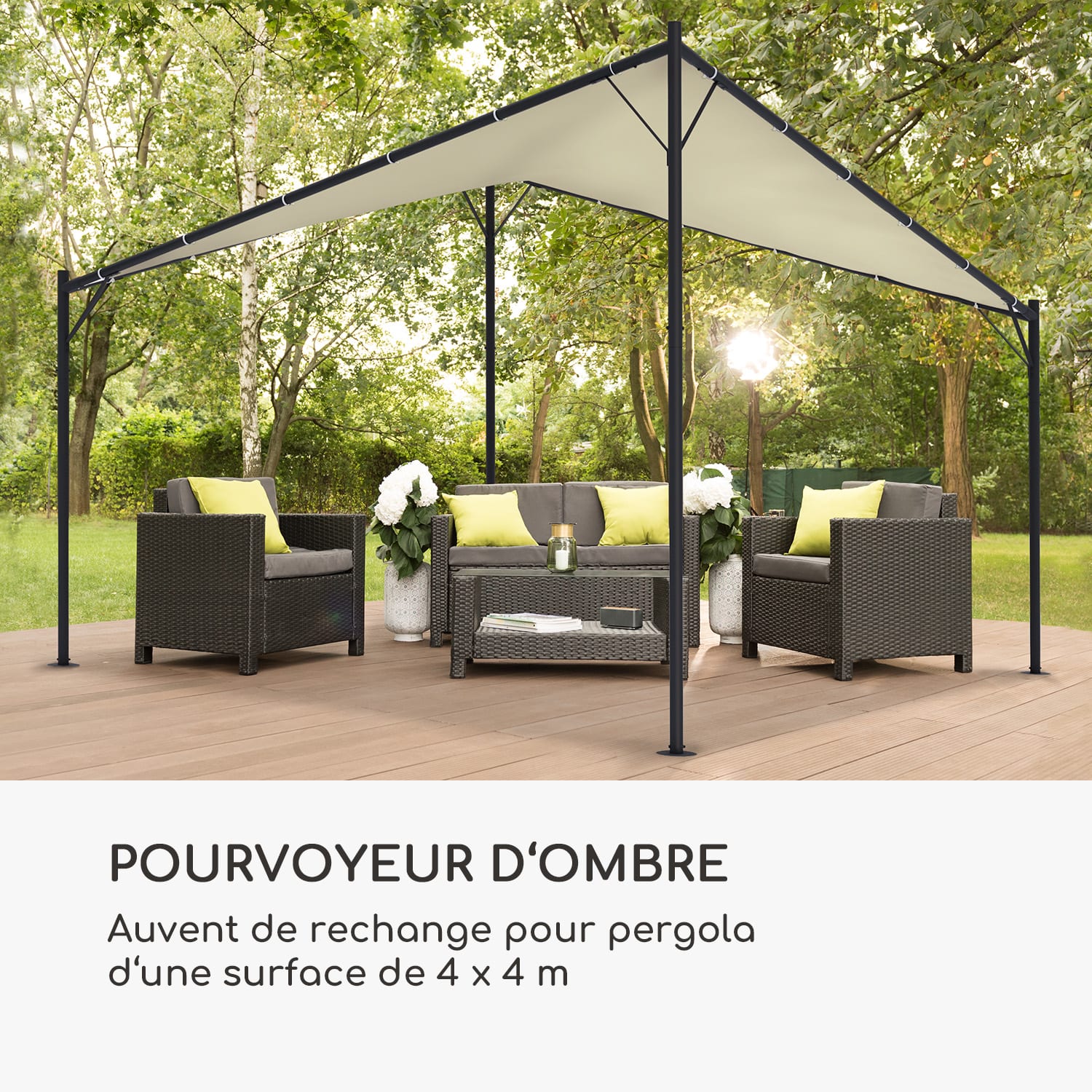 Sombra pergola reservedak 180 g/cm² polyester accessoire beige Beige