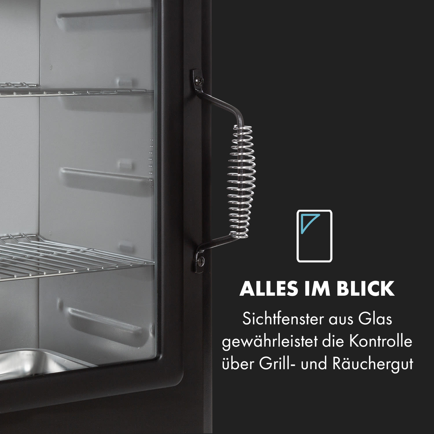 Pasadena Gas-Räuchergrill 2,5 kW Heizleistung 250 °C max. 52 x 97 x 50 cm
