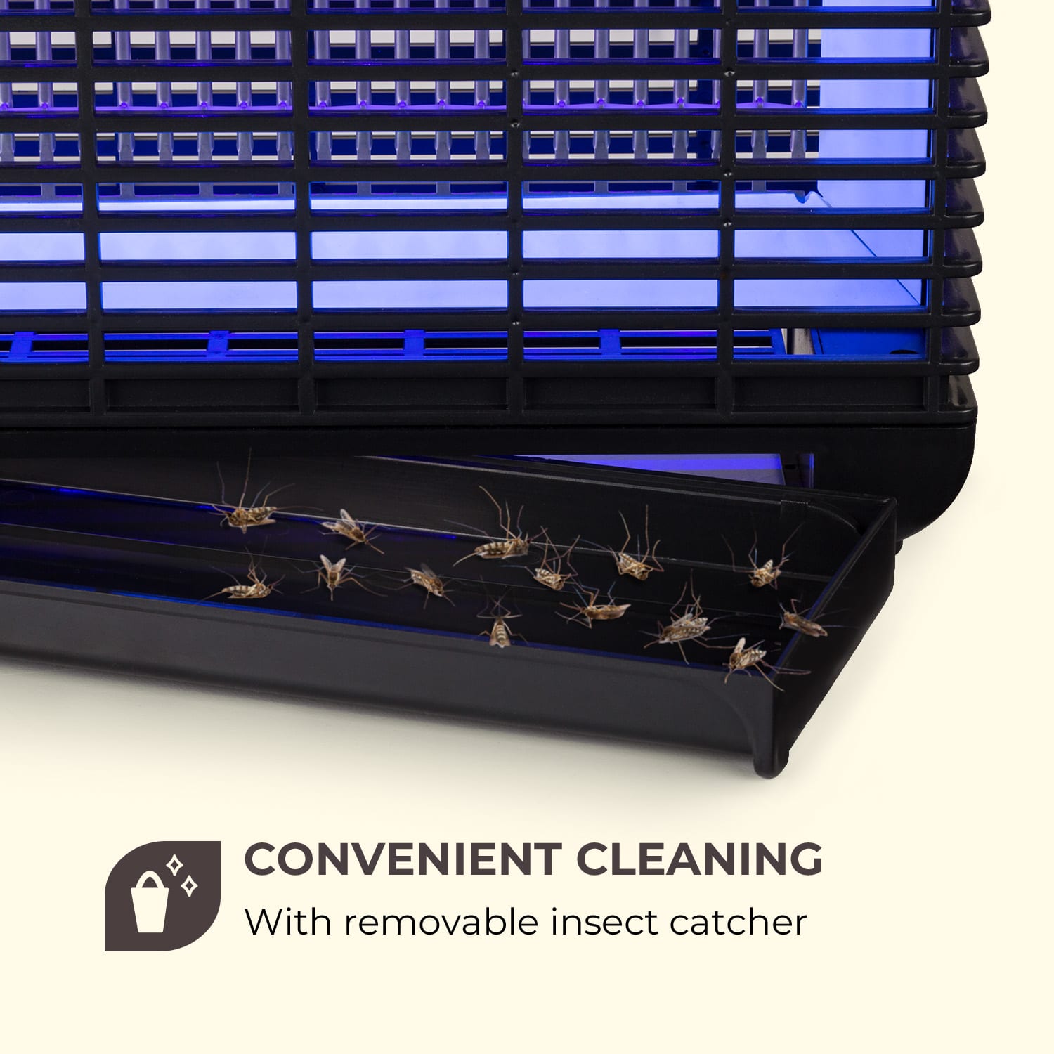 Mosquito Ex 9500, tavă de colectare, 13 W, 300 m², LED, neagră Suprafață eficientă 300 m²