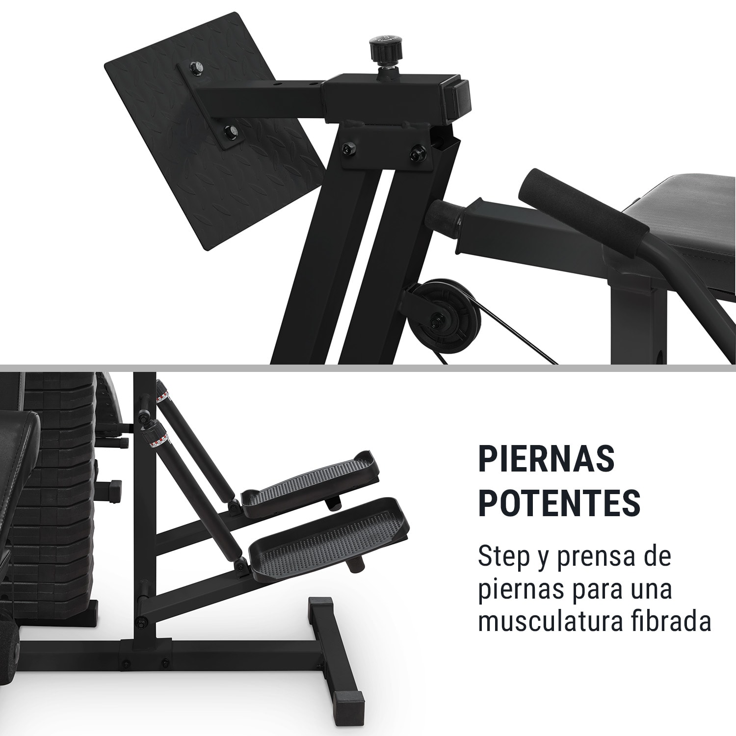 Ultimate Gym 9000 7 Stations hasta 150 kg acero QR negro Negro