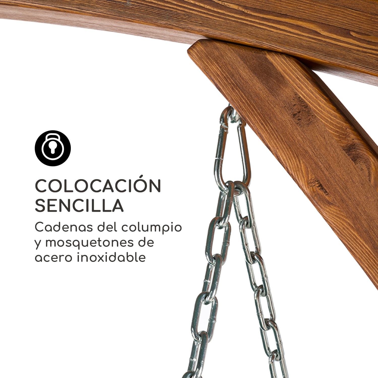 Aruba Columpio de jardín con toldo 130 cm 2 asientos Madera Gris Gris Oscuro