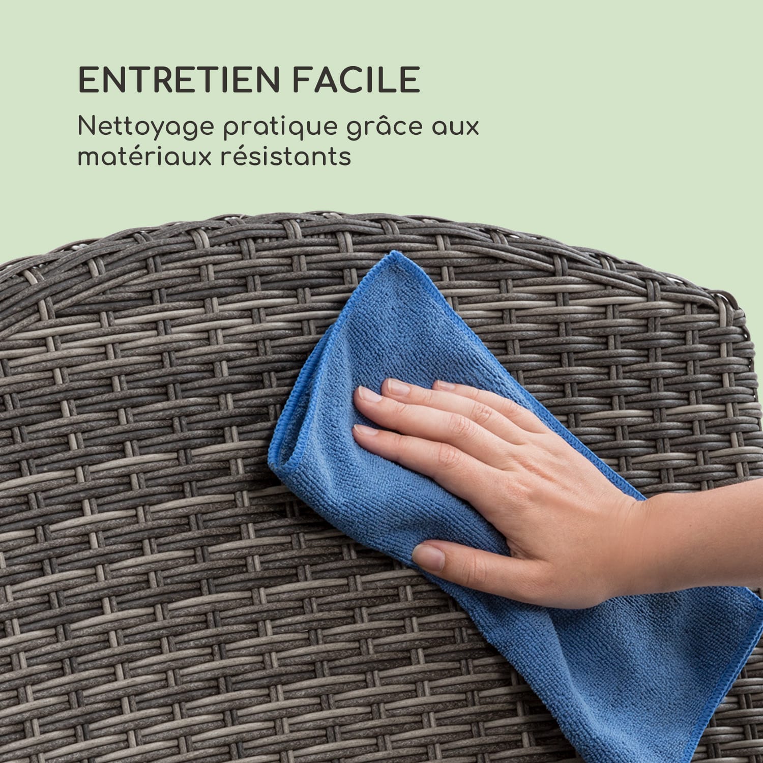 Comfort Siesta Fauteuil de jardin résine tressée dossier réglable gris Taupe Clair