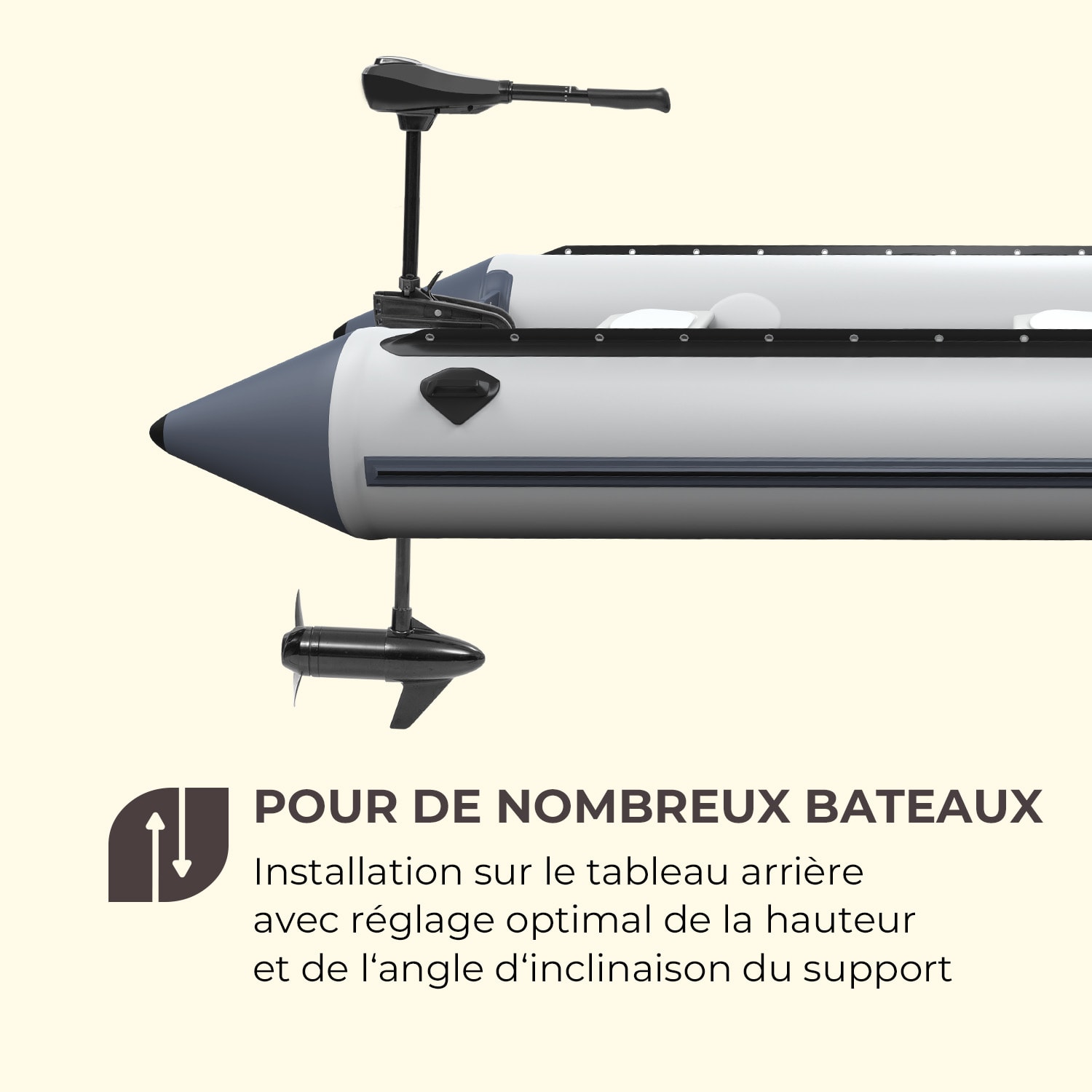 Barracuda 50 elektrische buitenboordmotor 22,7kg/564W 12V propeller 3-vleugels rijbewijsvrij 