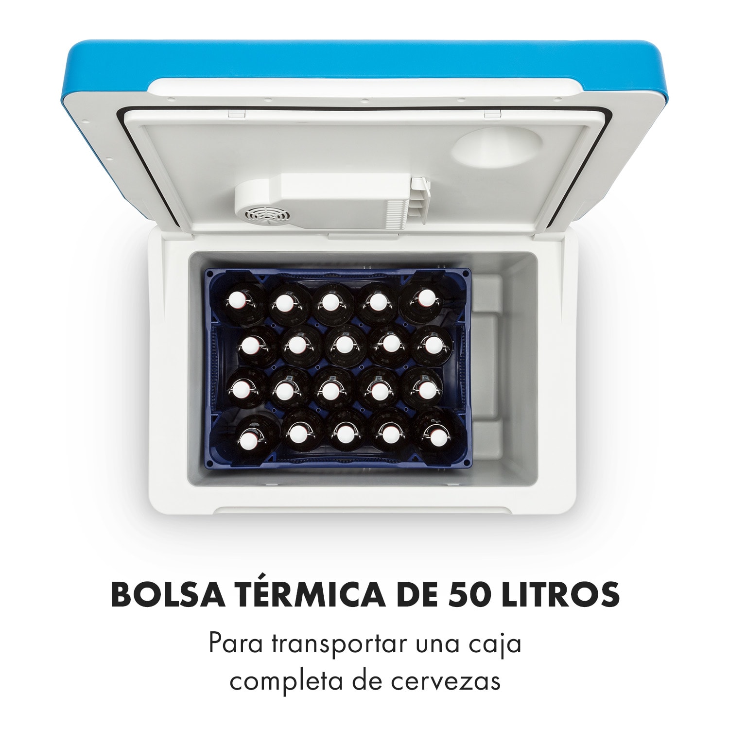 BeerPacker caja de enfriamiento calentamiento 50 litros CA/CC  carro Azul