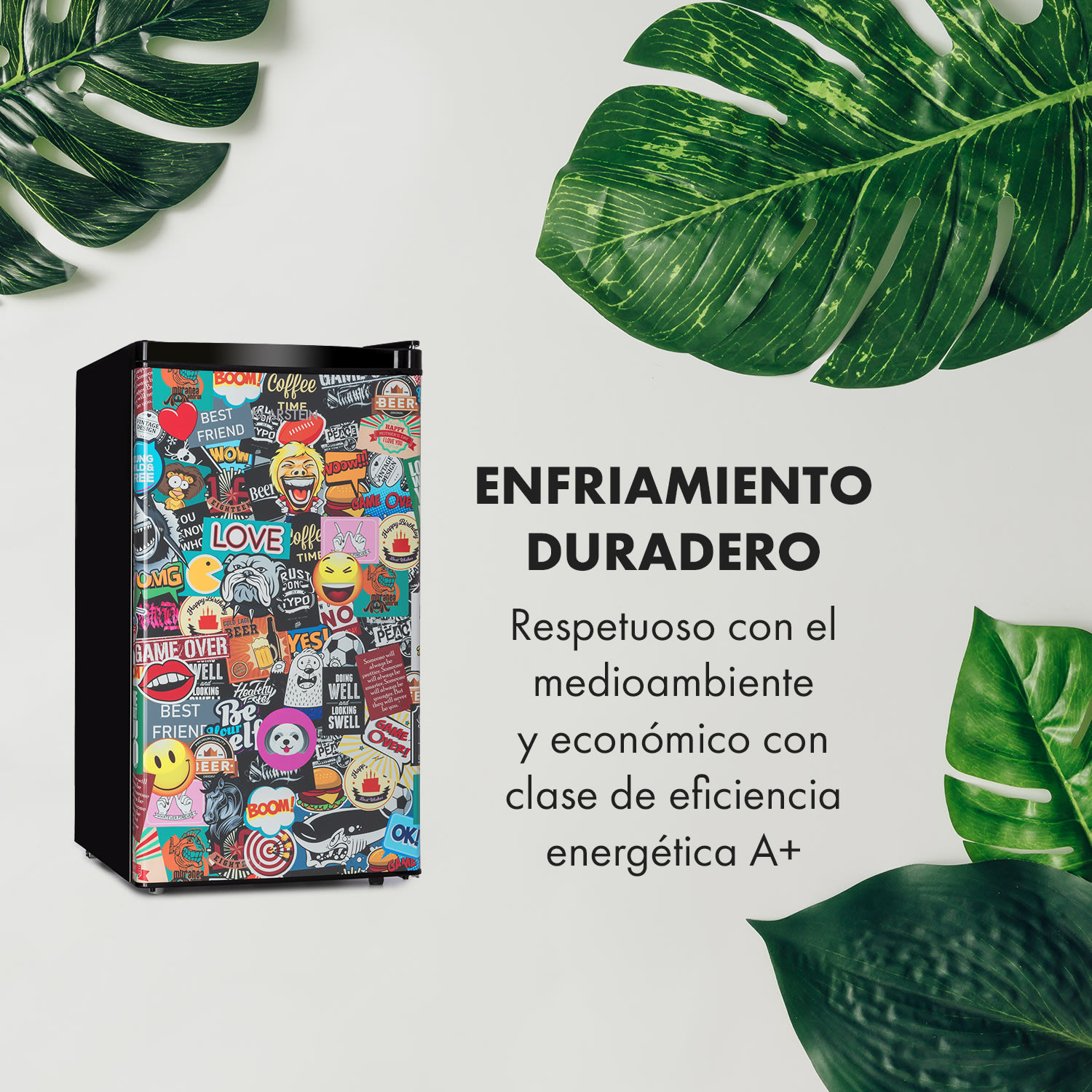 Cool Vibe nevera A+ 90 litros VividArt Concept Manga-Style negra 