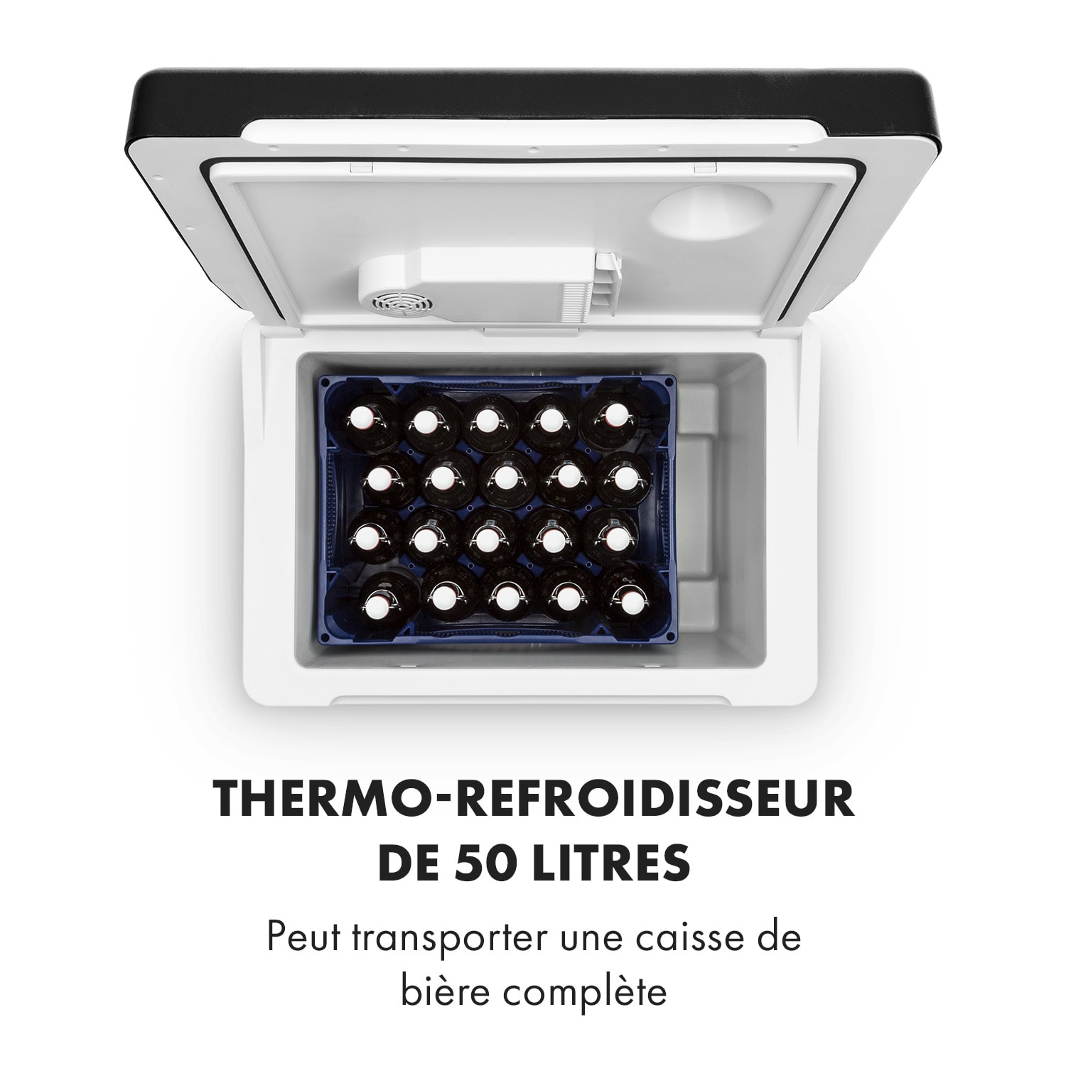 BeerPacker caisse réfrigérante/réchauffante 50 litres CA/CC chariot Noir