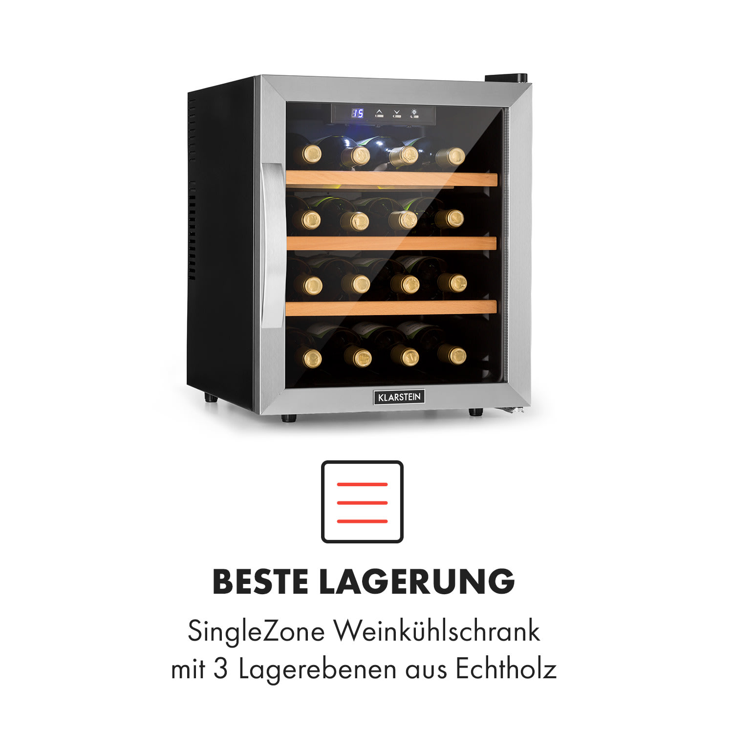 Reserva 16 Cave à vin 48 litres 16 bouteilles classe B - noir 