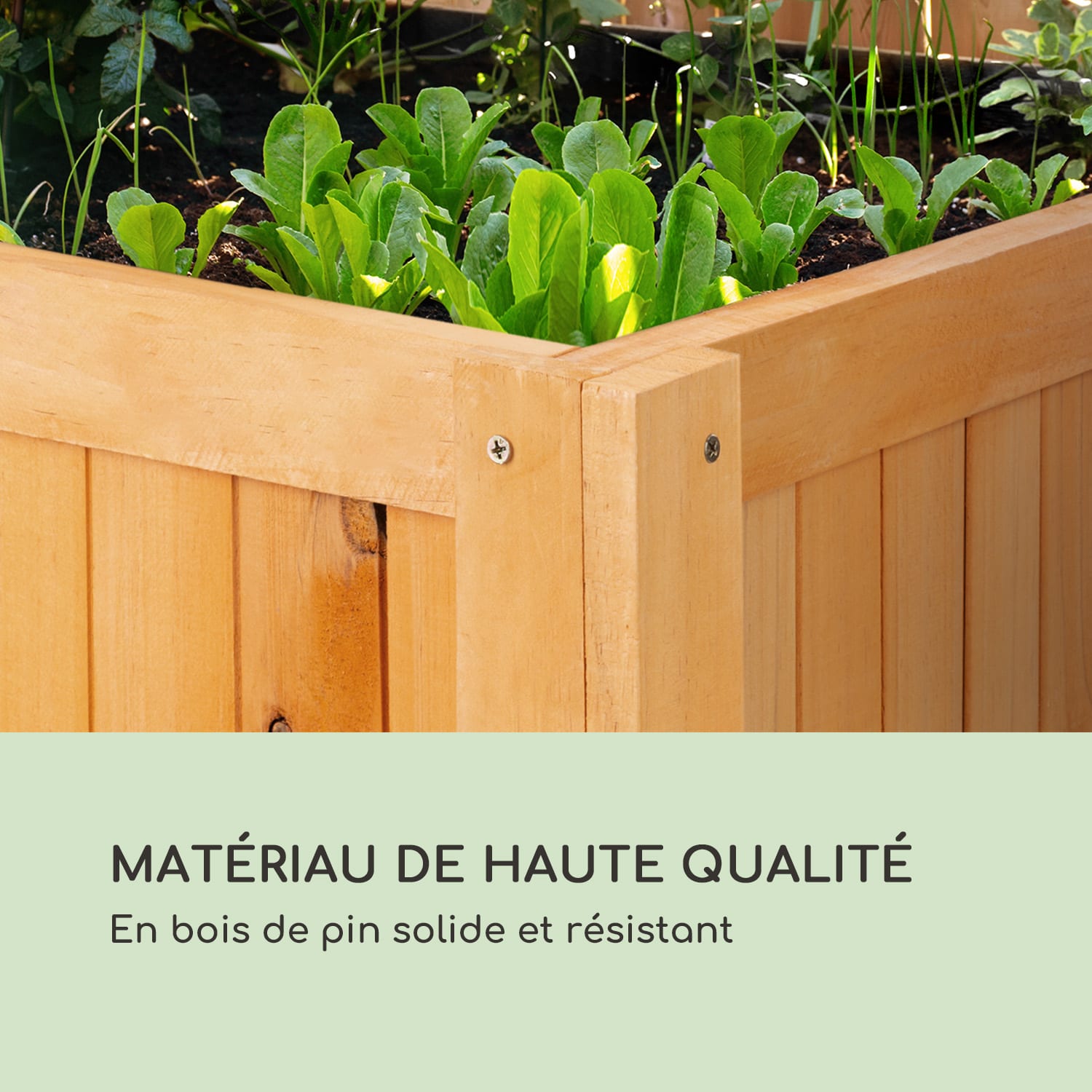 Altiplano Cubic Potager surélevé 150x100x50cm toile de paillage ErgoGr 150 cm