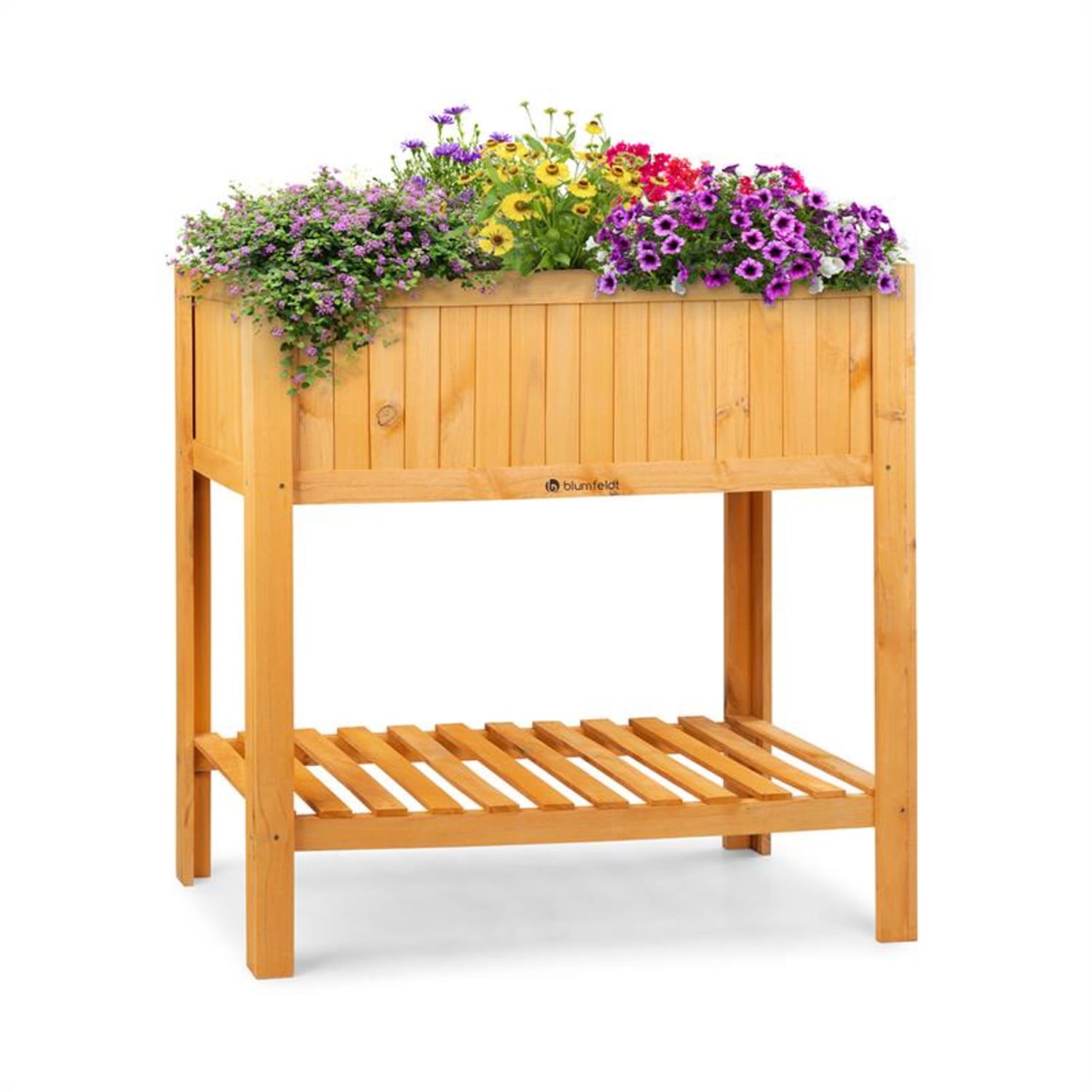 Altiplano Cubic Maceta elevada 100 x 100 x 50 Madera de pino Fieltro ErgoGrow 100 cm