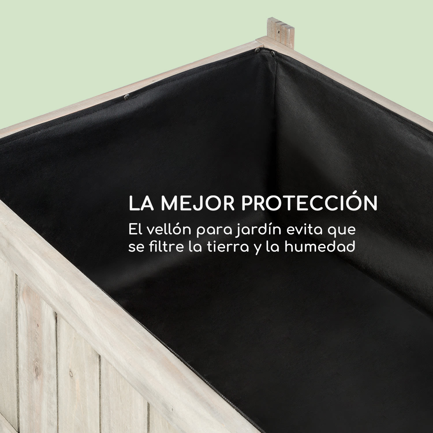 Altiplano Terrado Maceta elevada 120 x 121 x 54 Invernadero Fieltro Madera 