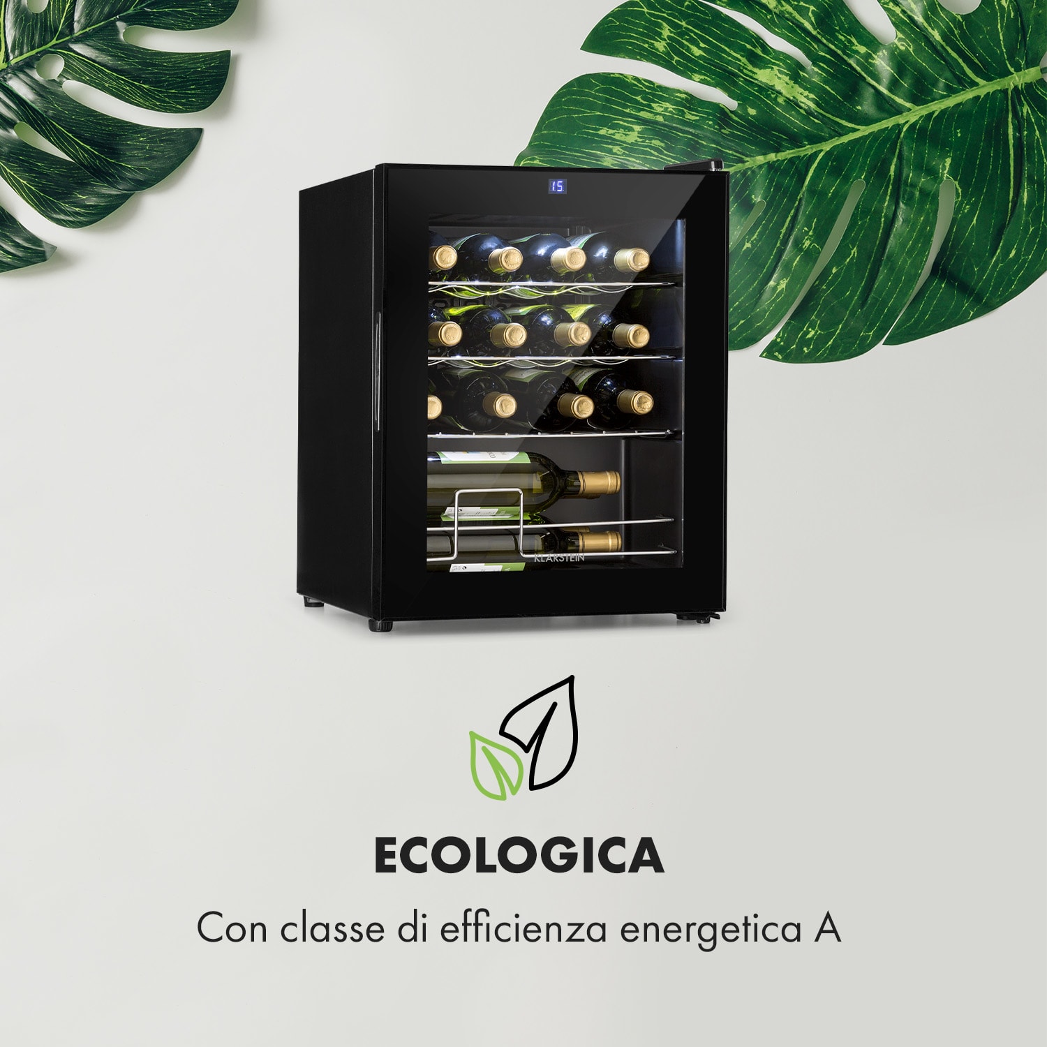 Shiraz 16 Uno - Frigorifero per vini, 42 l, pannello di controllo touch, 131 W, 5-18°C 