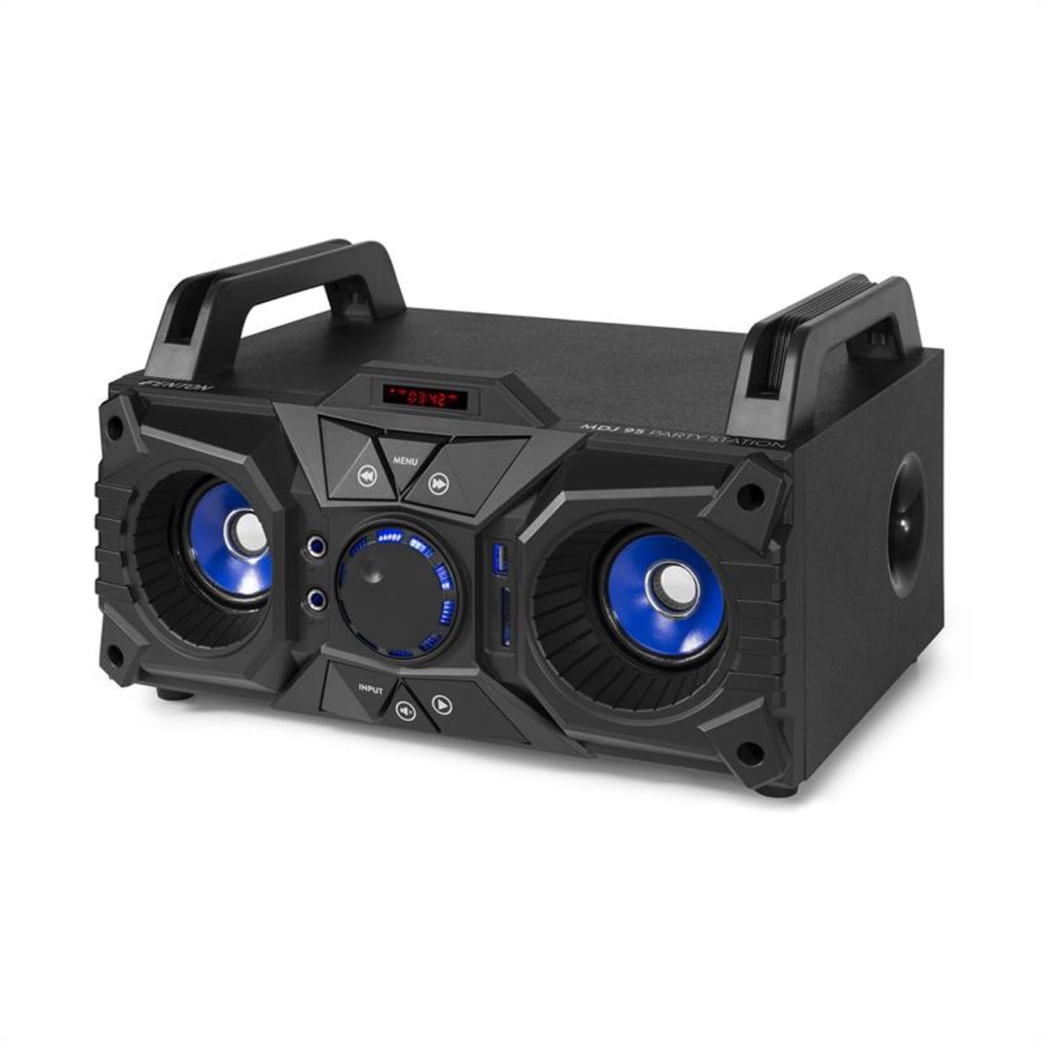 MDJ95 partystation Bluetooth USB/SD/AUX accu zwart 
