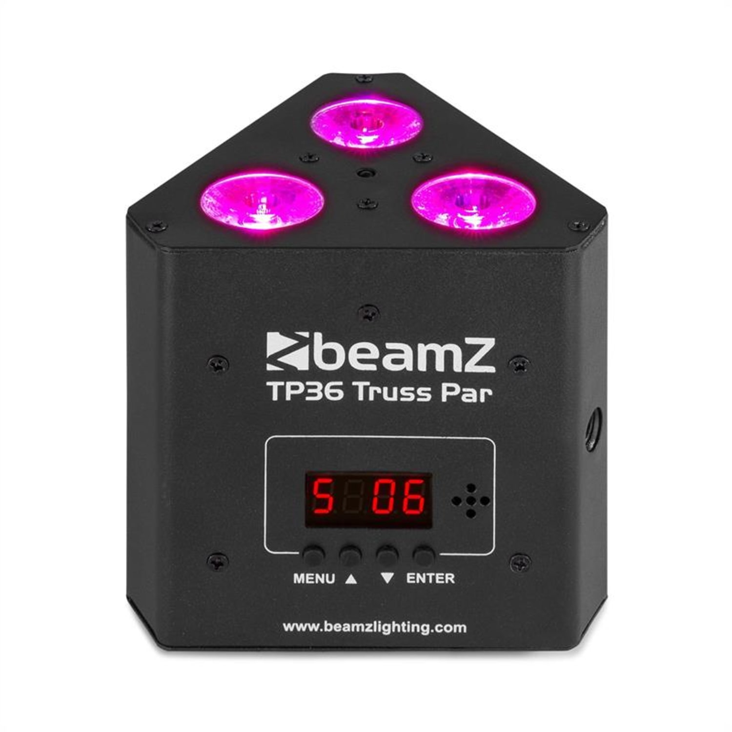 TP 36 Truss Par, uplight reflektor, 3 x 4 W 4 az 1-ben LED dióda, RGB-UV, LED kijelző