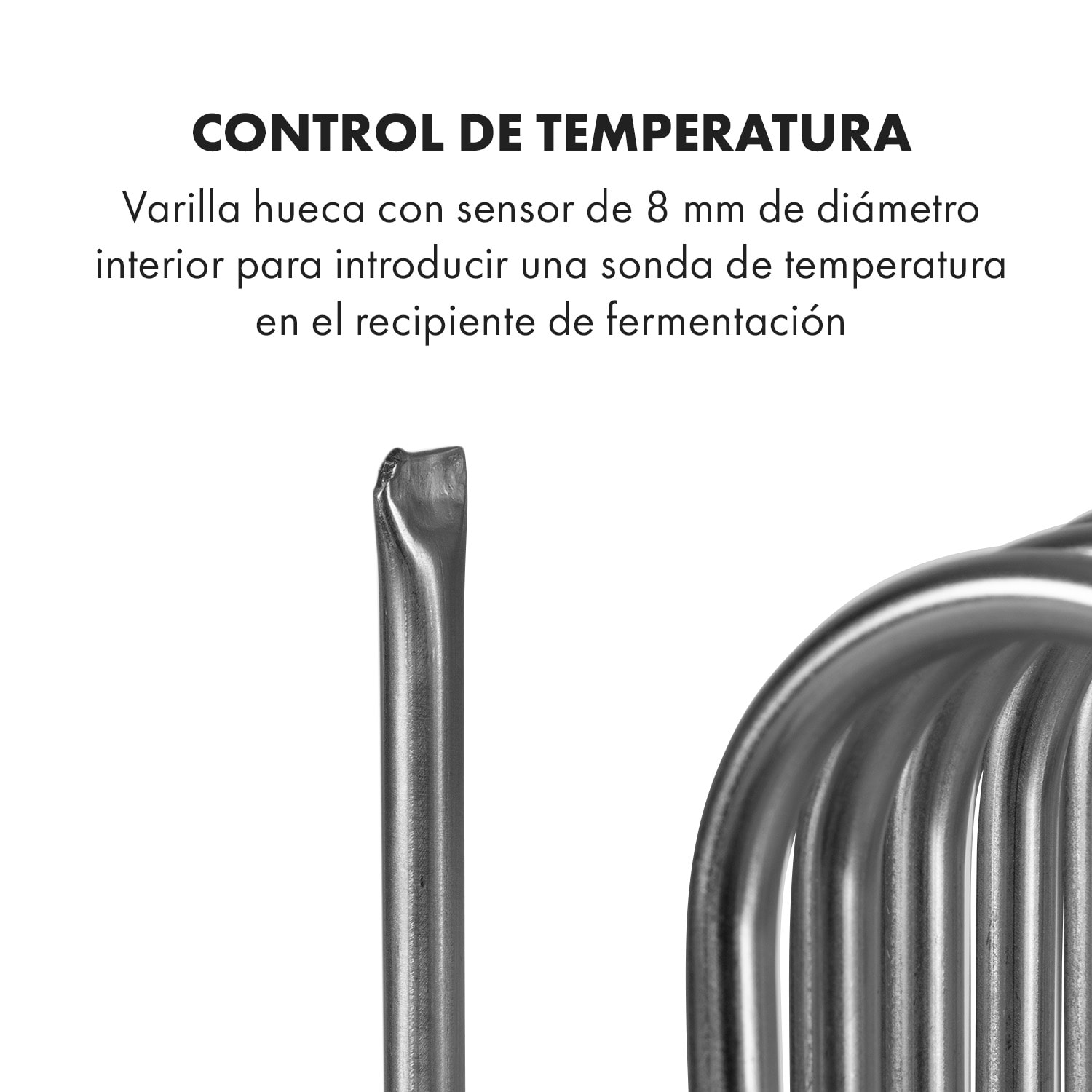 Gärkeller Tapa con enfriador de inmersión de 1/2" Barra de sensor Acero inoxidable 304 