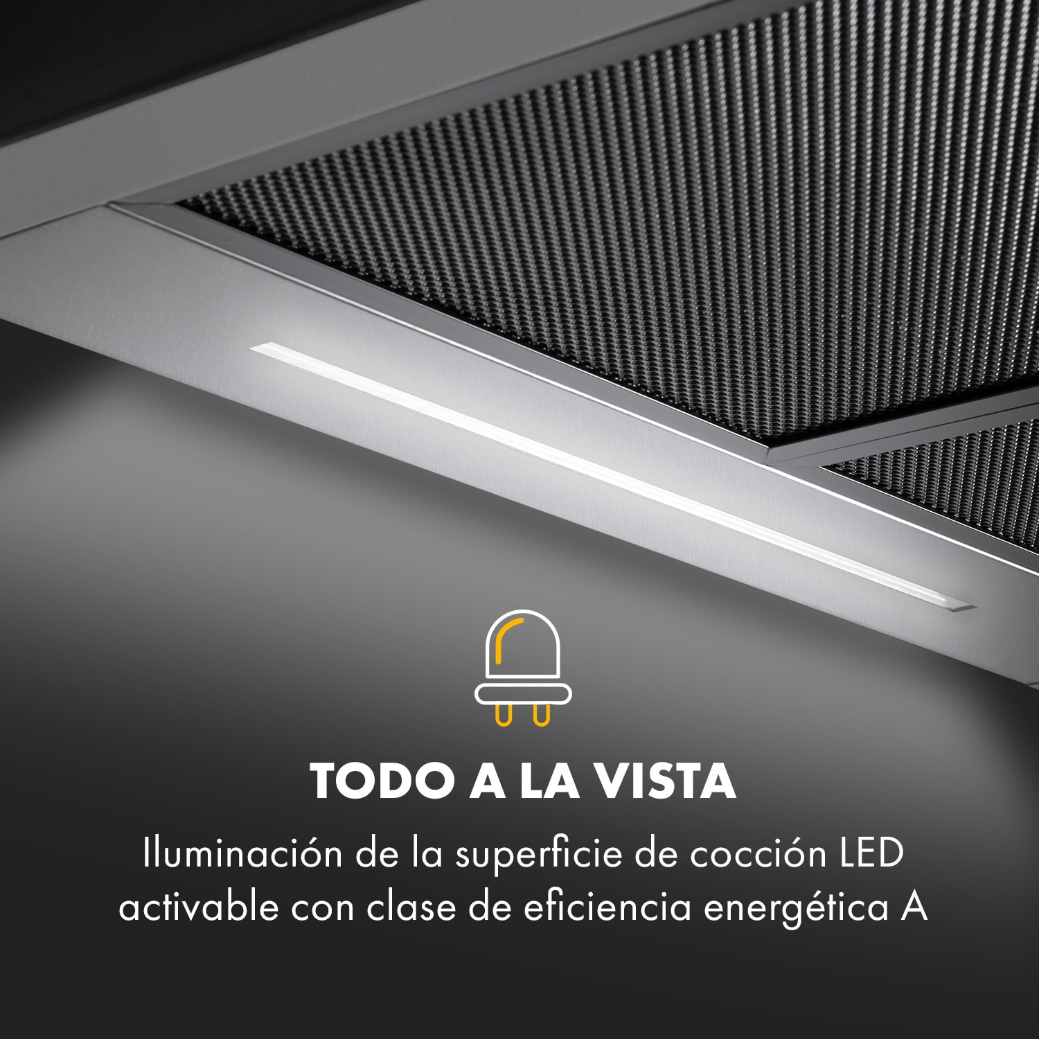 Isabella campana extractora 600 m3/h 3 niveles negro 