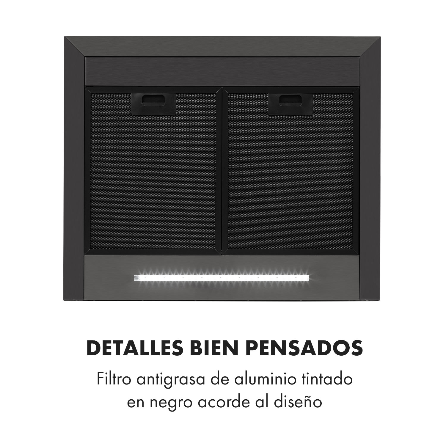 Isabella campana extractora 600 m3/h 3 niveles negro 