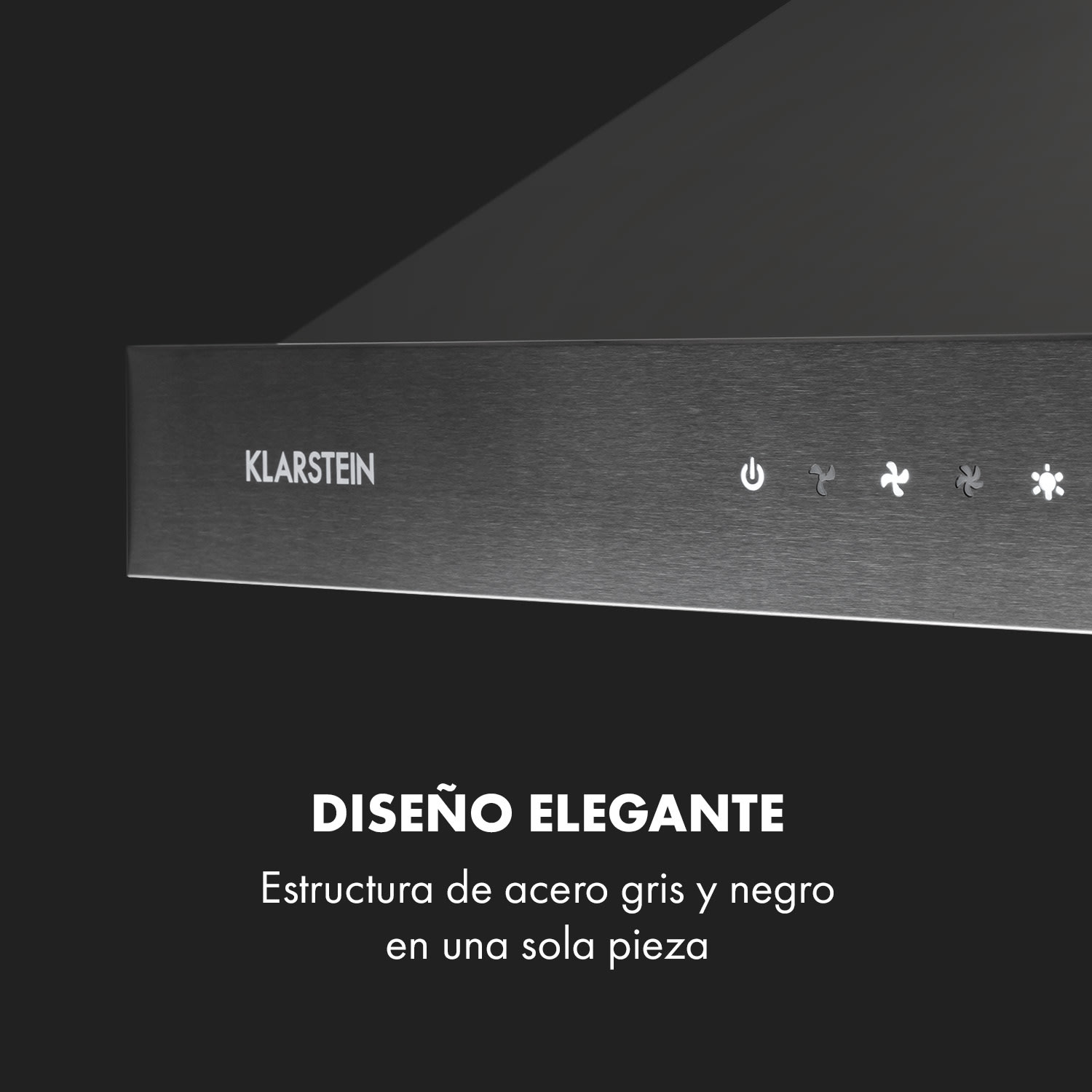 Isabella campana extractora 600 m3/h 3 niveles negro 