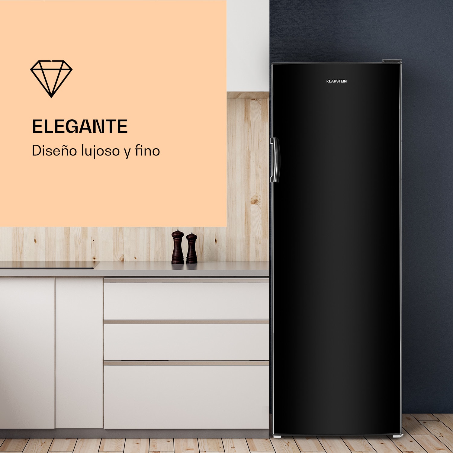 BigBoy Frigorífico 337l Crisper 6 niveles CEE Negro 323 L