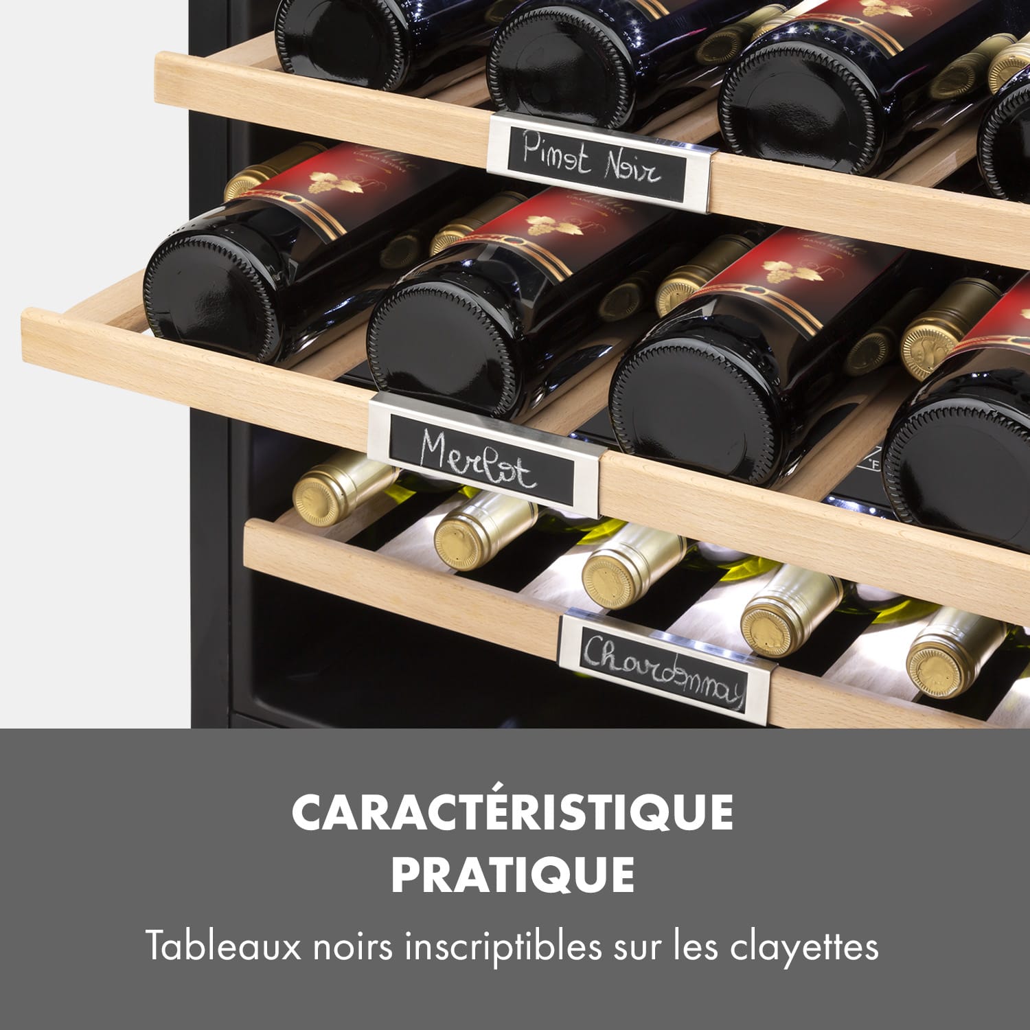 Vinsider 36 wijnkoelkast 2 koelzones 5-22°C 85 liter roestvrij staal 36 flessen | 2 koelzones | Roestvrij Staal