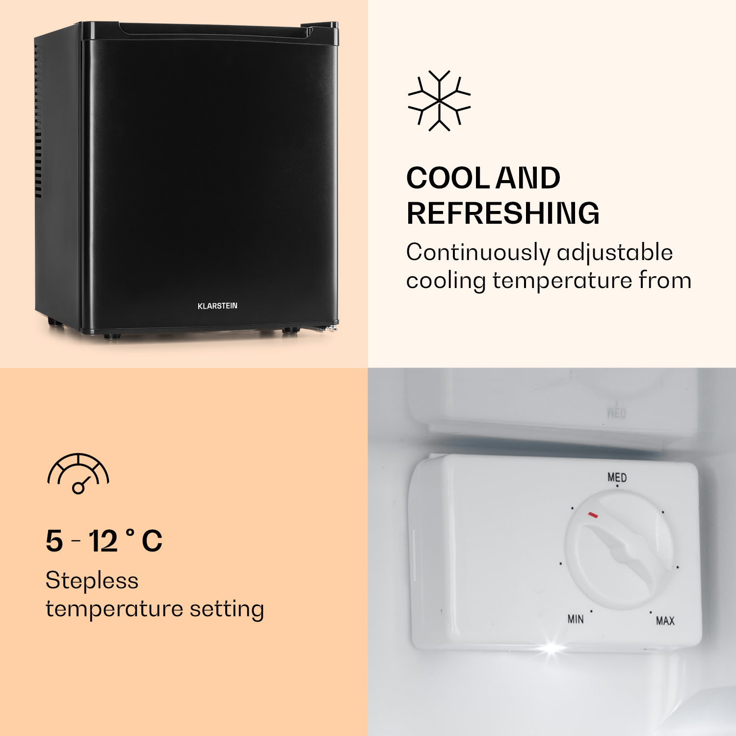 CoolTour 38 drankkoelkast 38 L 70 W 5-12°C 39 dB zwart 38 ltr