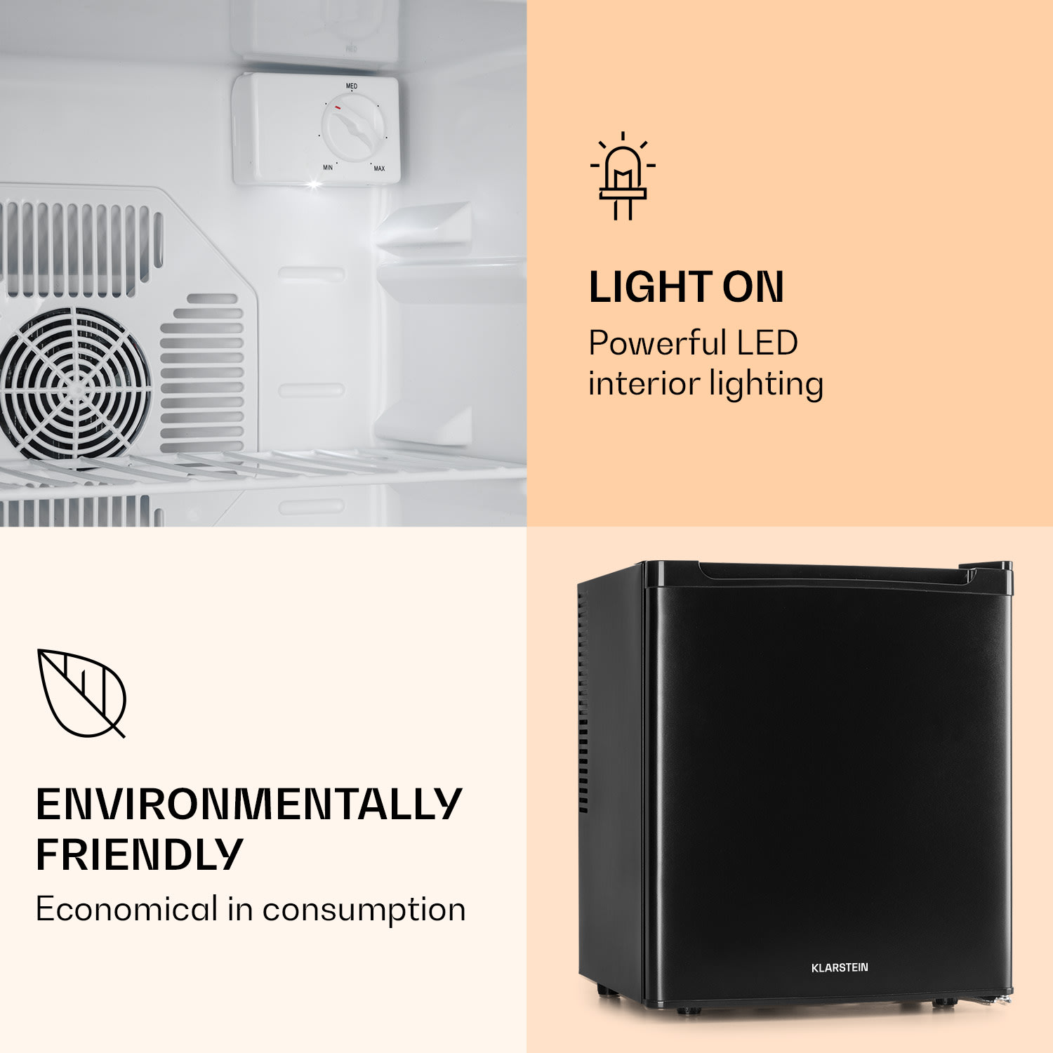CoolTour 38 drankkoelkast 38 L 70 W 5-12°C 39 dB zwart 38 ltr