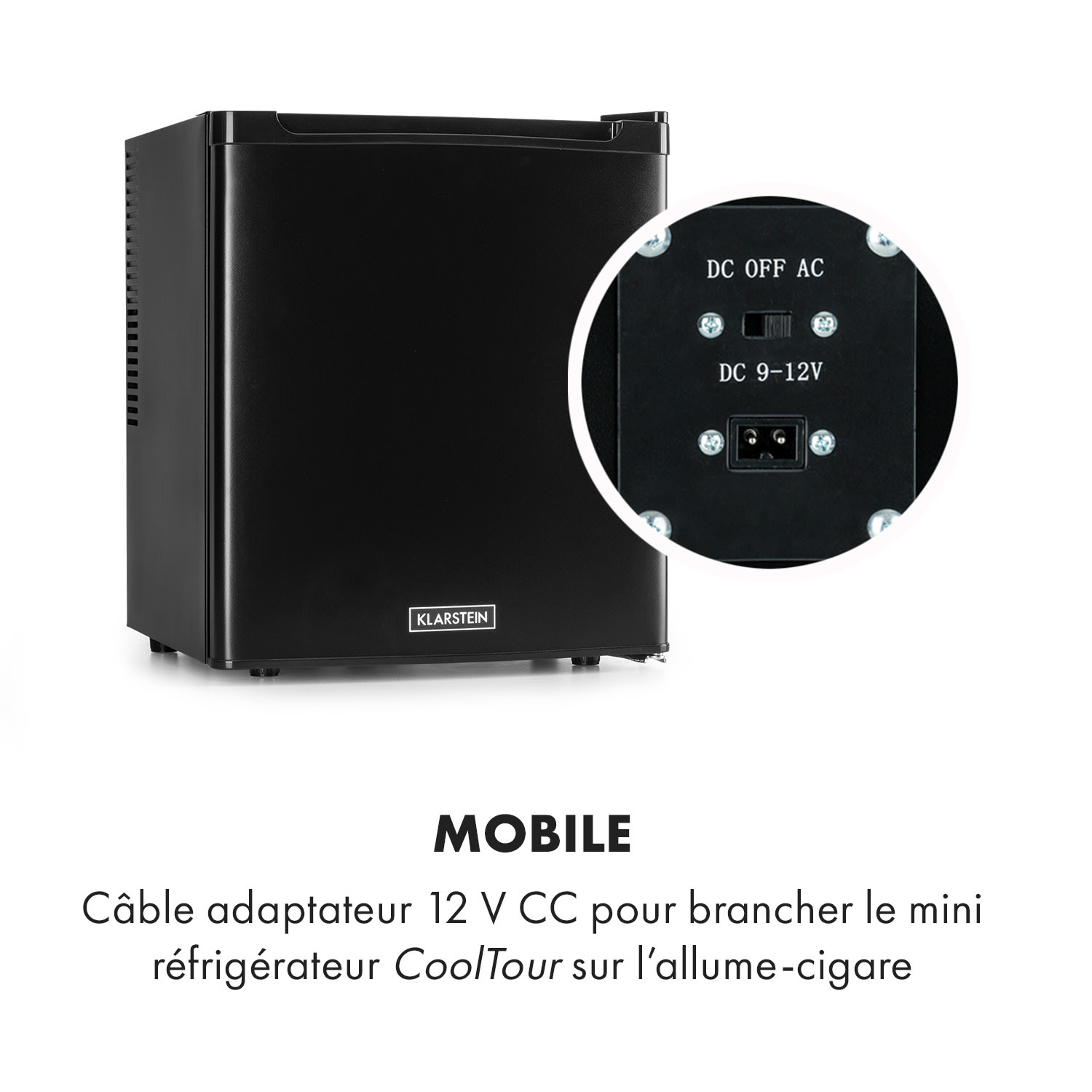CoolTour Câble adaptateur 12V pour réfrigérateur - Noir 
