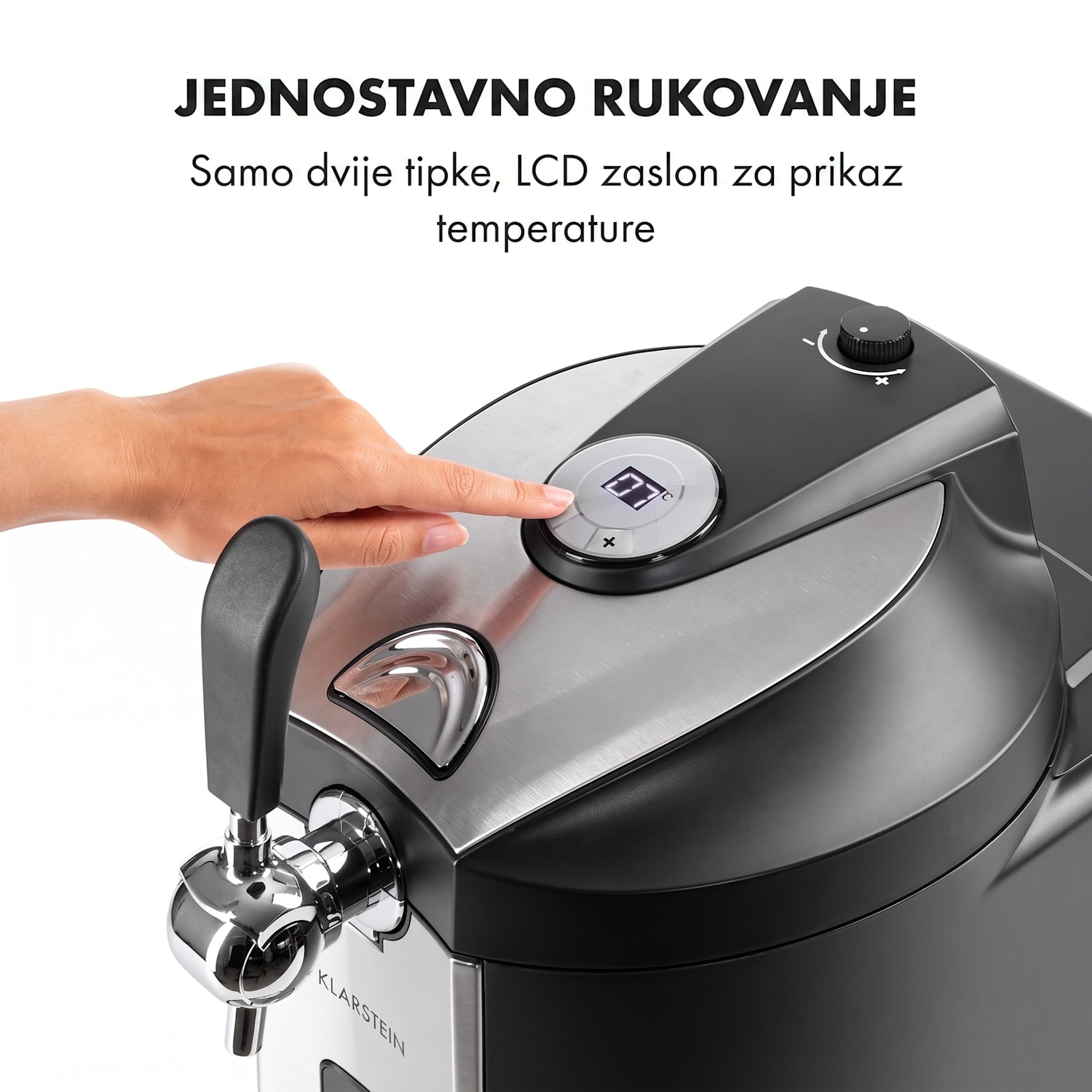 Beerkules, aparat za točenje, 5L bačve, kompresor, 120W, crni Crna / srebrna metalik
