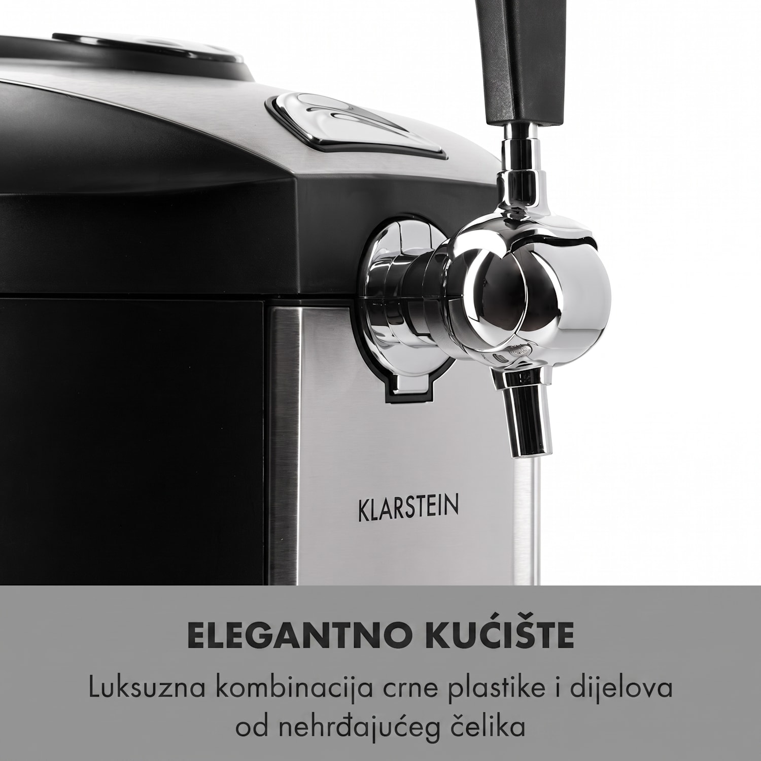 Beerkules, aparat za točenje, 5L bačve, kompresor, 120W, crni Crna / srebrna metalik
