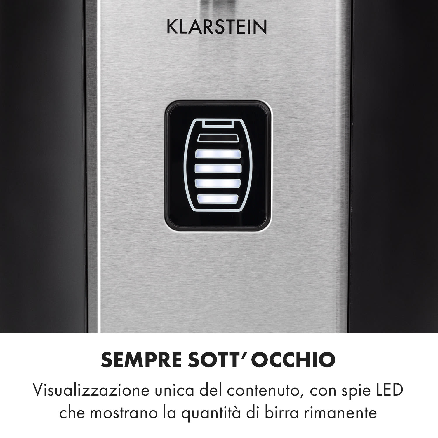 Beerkules impianto per spillare birra fusti da 5l | compressore | 120W nero Nero / Argento metallizzato