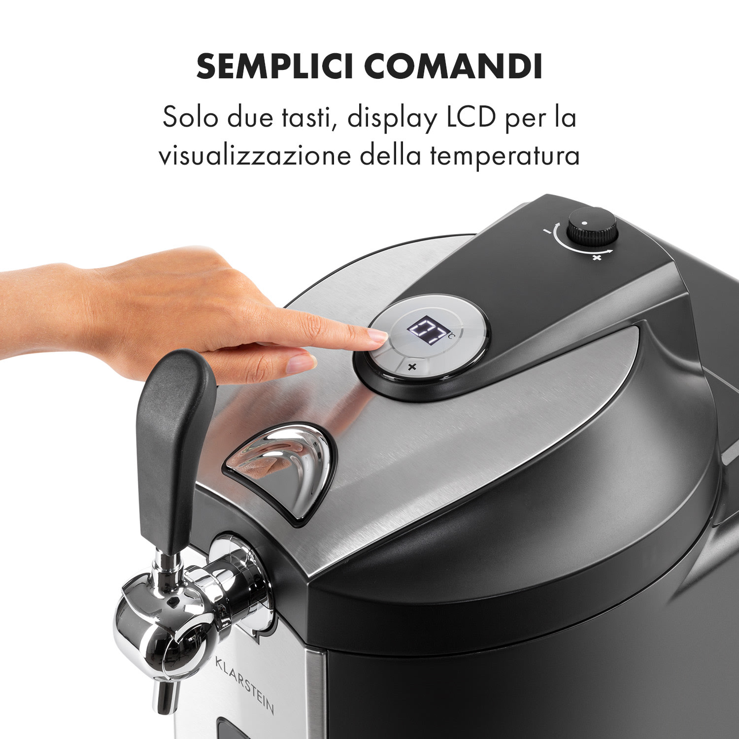 Beerkules impianto per spillare birra fusti da 5l | compressore | 120W nero Nero / Argento metallizzato