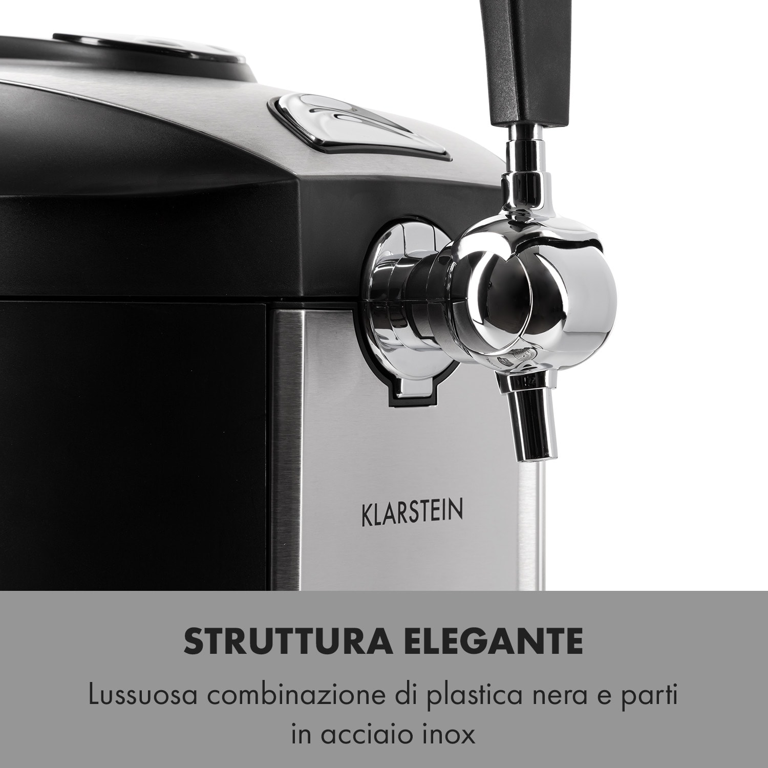 Beerkules impianto per spillare birra fusti da 5l | compressore | 120W nero Nero / Argento metallizzato