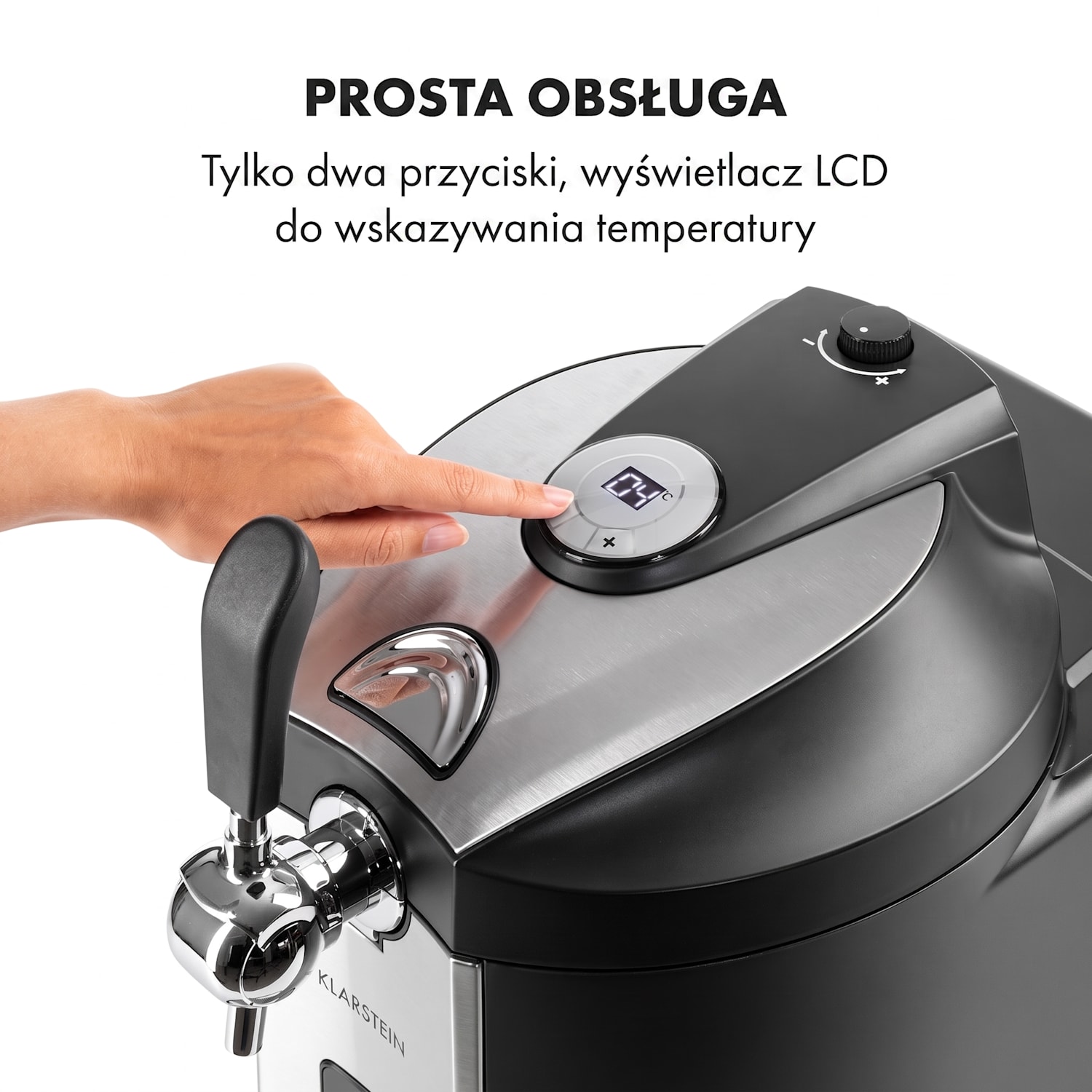 Beerkules, dystrybutor do piwa, beczka 5 l, kompresor, 120 W, kolor czarny Czarny / Srebrny Metal