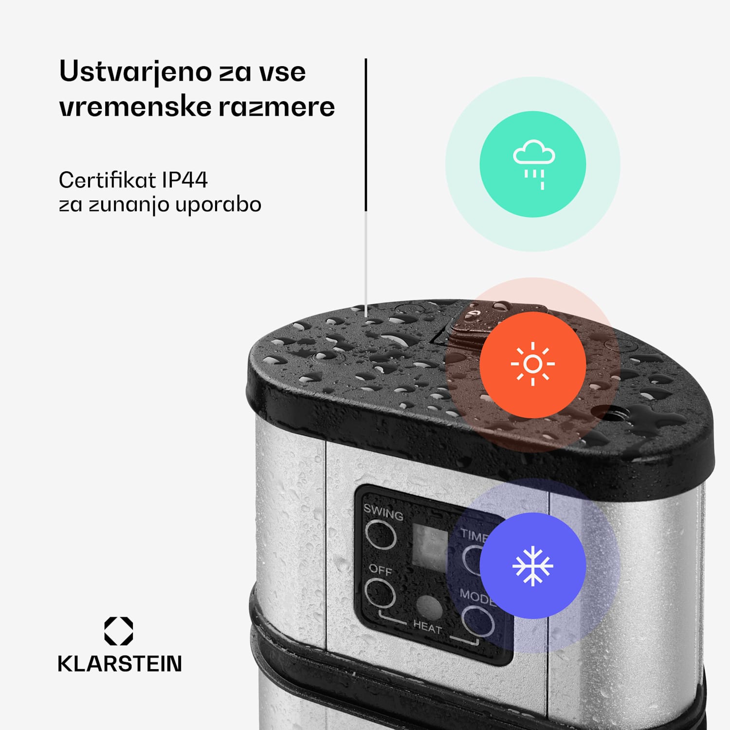 Heat Guru Plus, infrardeči grelnik, 2000 W, 3 stopnje gretja, daljinski upravljalnik, črn 2000 W | Srebrna