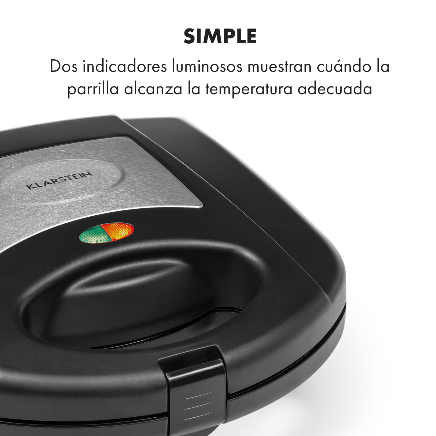 Trilit sandwichera 3 en 1 750 W 3 placas LED antiadherente negro Negro