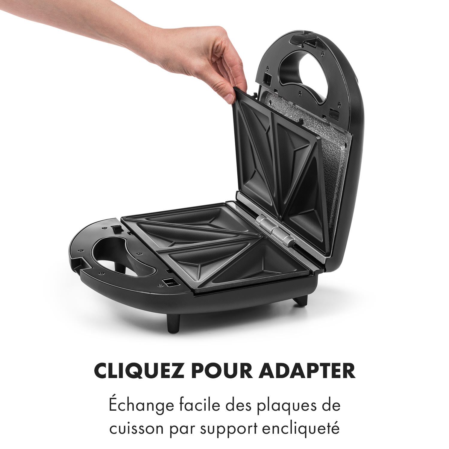 Trilit 3-in-1 Sandwich Maker 750W 3 bakplaten LED anti-aanbaklaag zwart Zwart