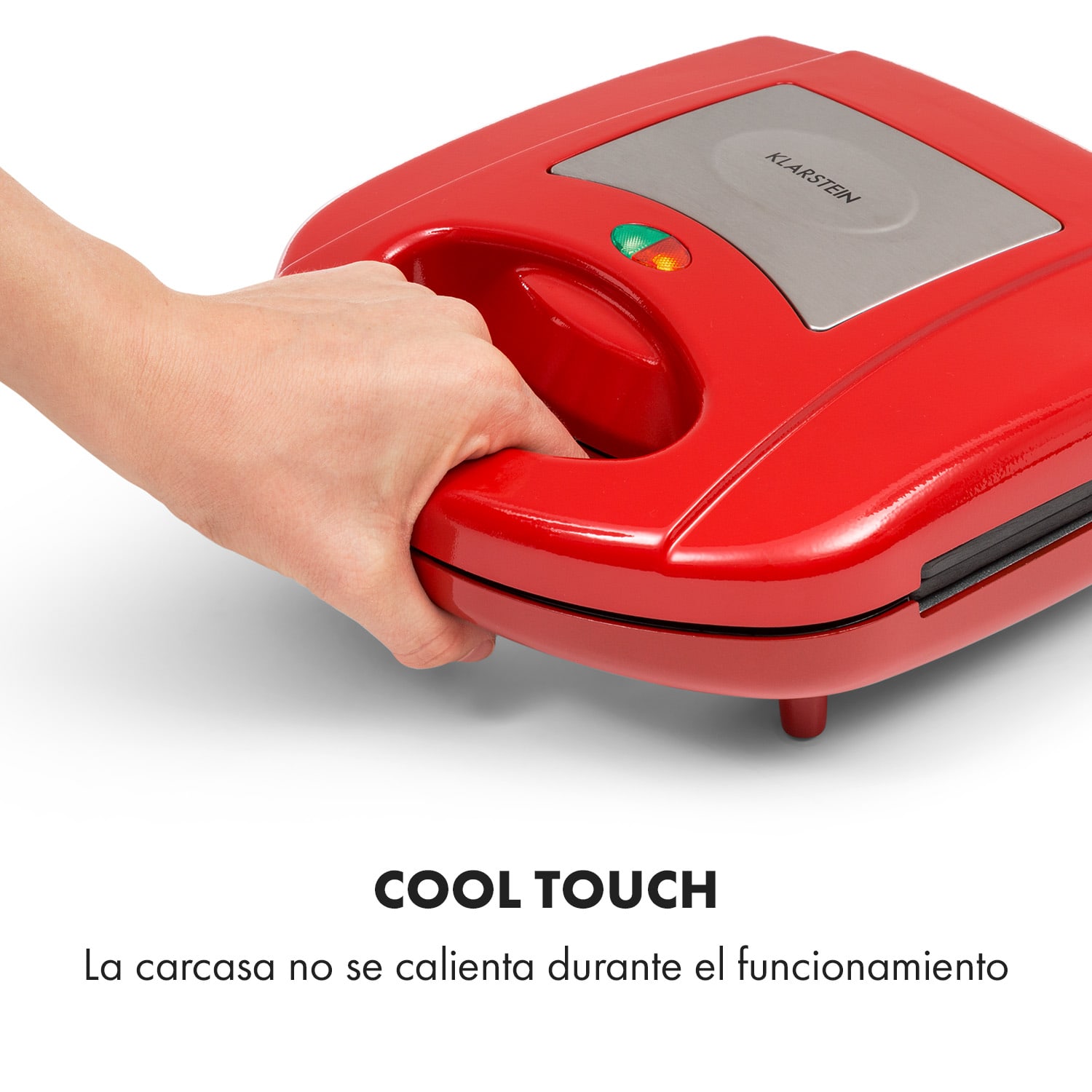 Trilit sandwichera 3 en 1 750 W 3 placas LED antiadherente roja Rojo