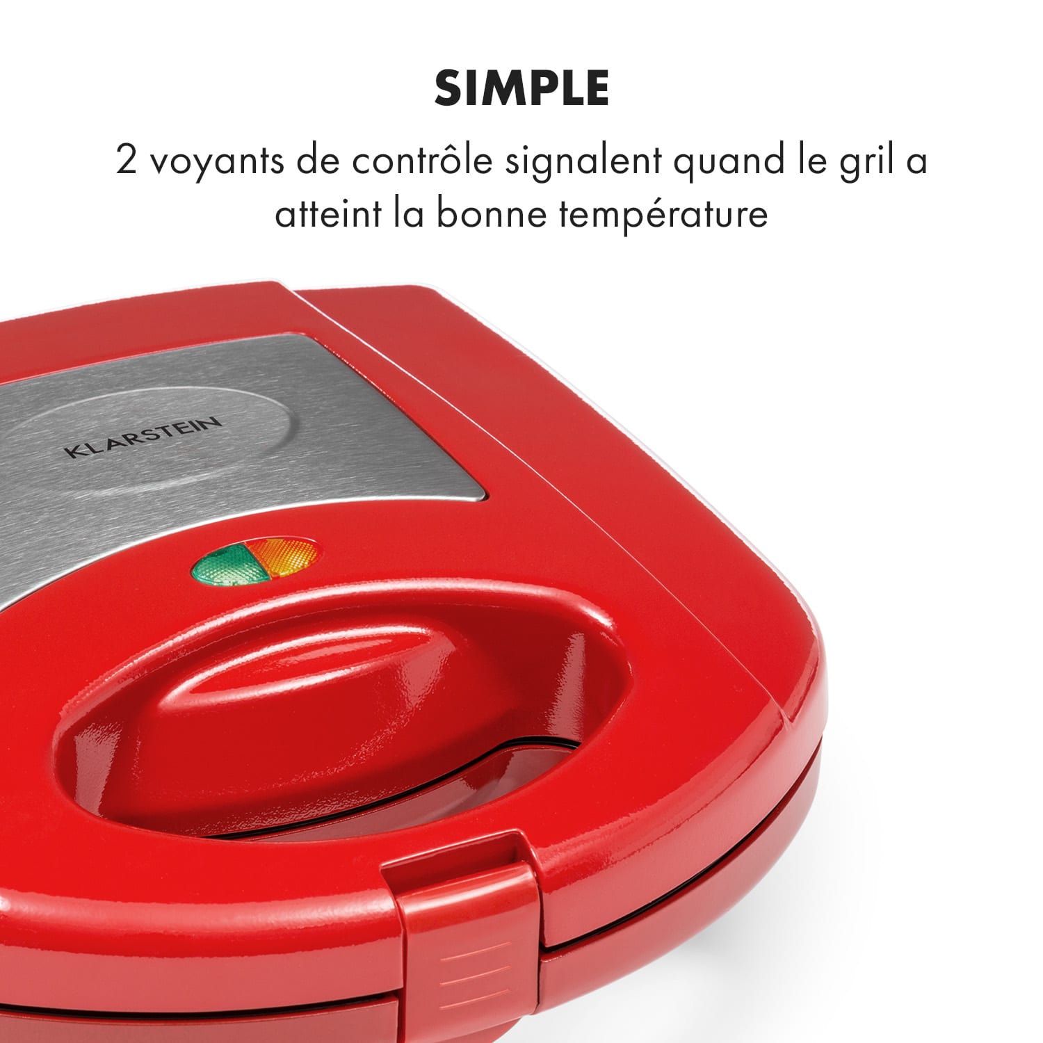 Trilit 3-in-1 Sandwich Maker 750W 3 bakplaten LED anti-aanbaklaag rood Rood
