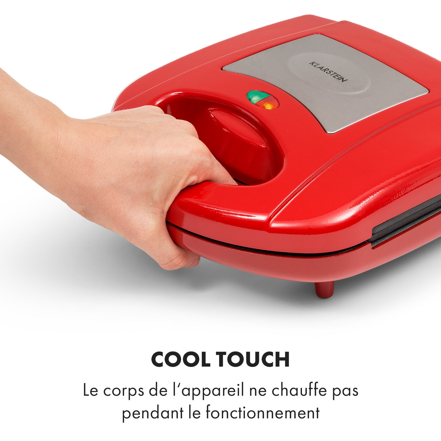 Trilit 3-in-1 Sandwich Maker 750W 3 bakplaten LED anti-aanbaklaag rood Rood