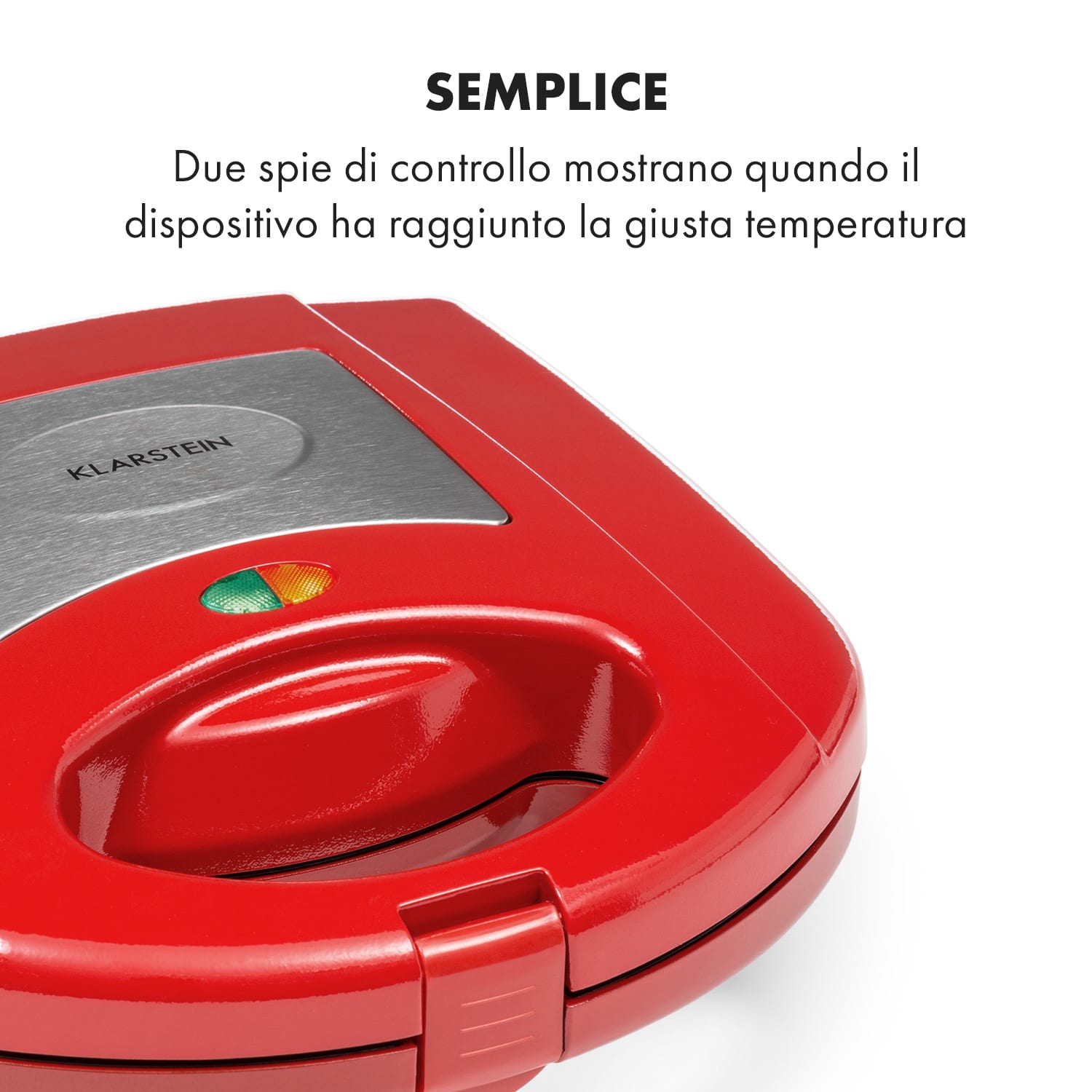 Trilit 3 in 1 Sandwich Maker 750W piastre grill LED antiaderente rosso Rosso