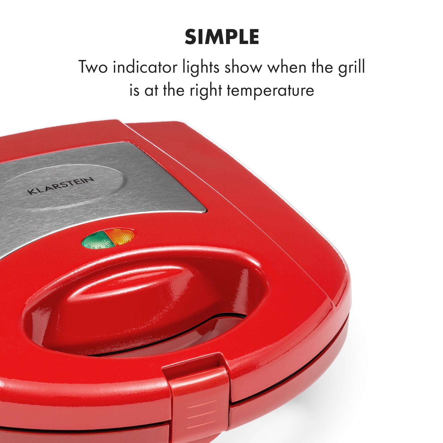 Trilit 3-in-1 Sandwich Maker 750W 3 bakplaten LED anti-aanbaklaag rood Rood