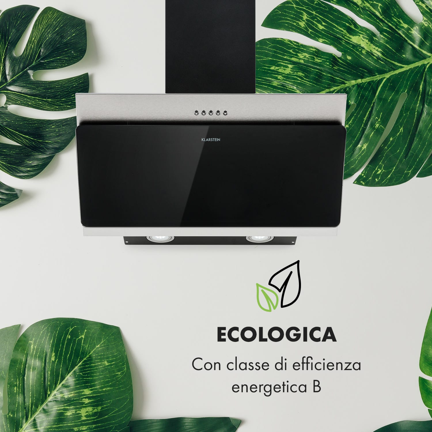 Alessia Cappa Aspirante Inclinata 350 m³/h Push Control nero 