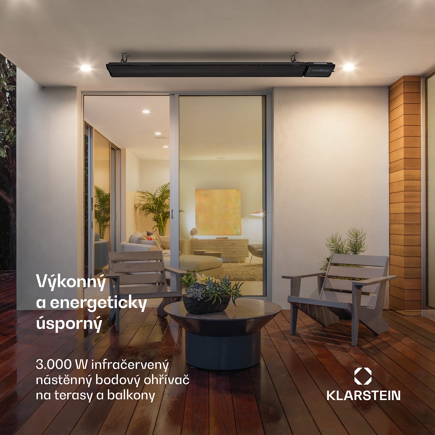 Cosmic Beam Plus XXL, infračervený ohřívač, 3000 W, IP44, dálkový ovladač, černý 3000 W | Ne | Černá